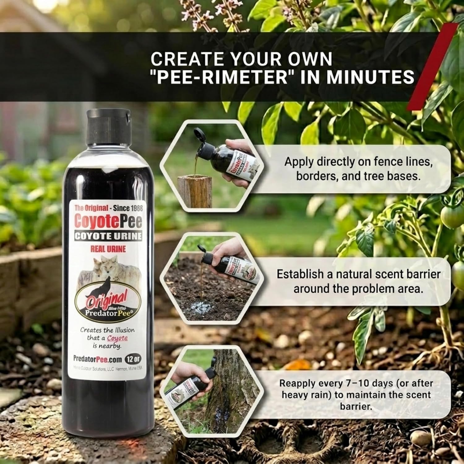 PredatorPee 100% Coyote Urine Natural Predator Scent Made in USA