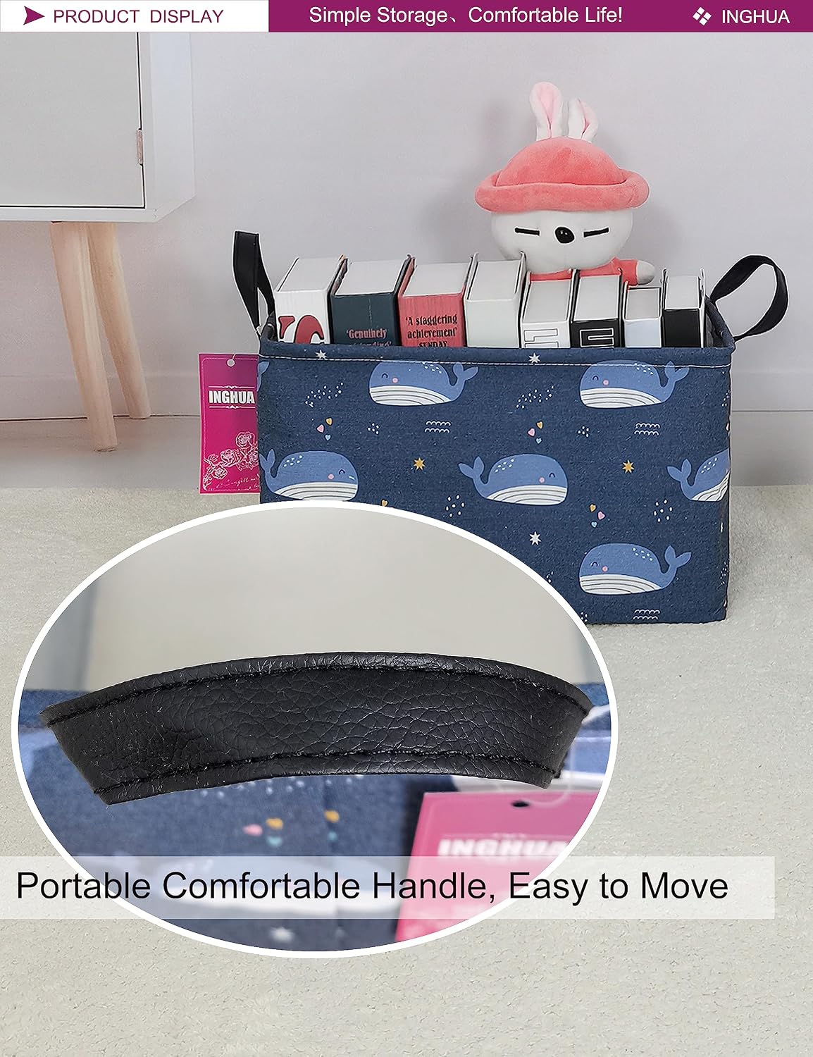 Rectangular Storage Basket Gift Bag Rec Spaceships