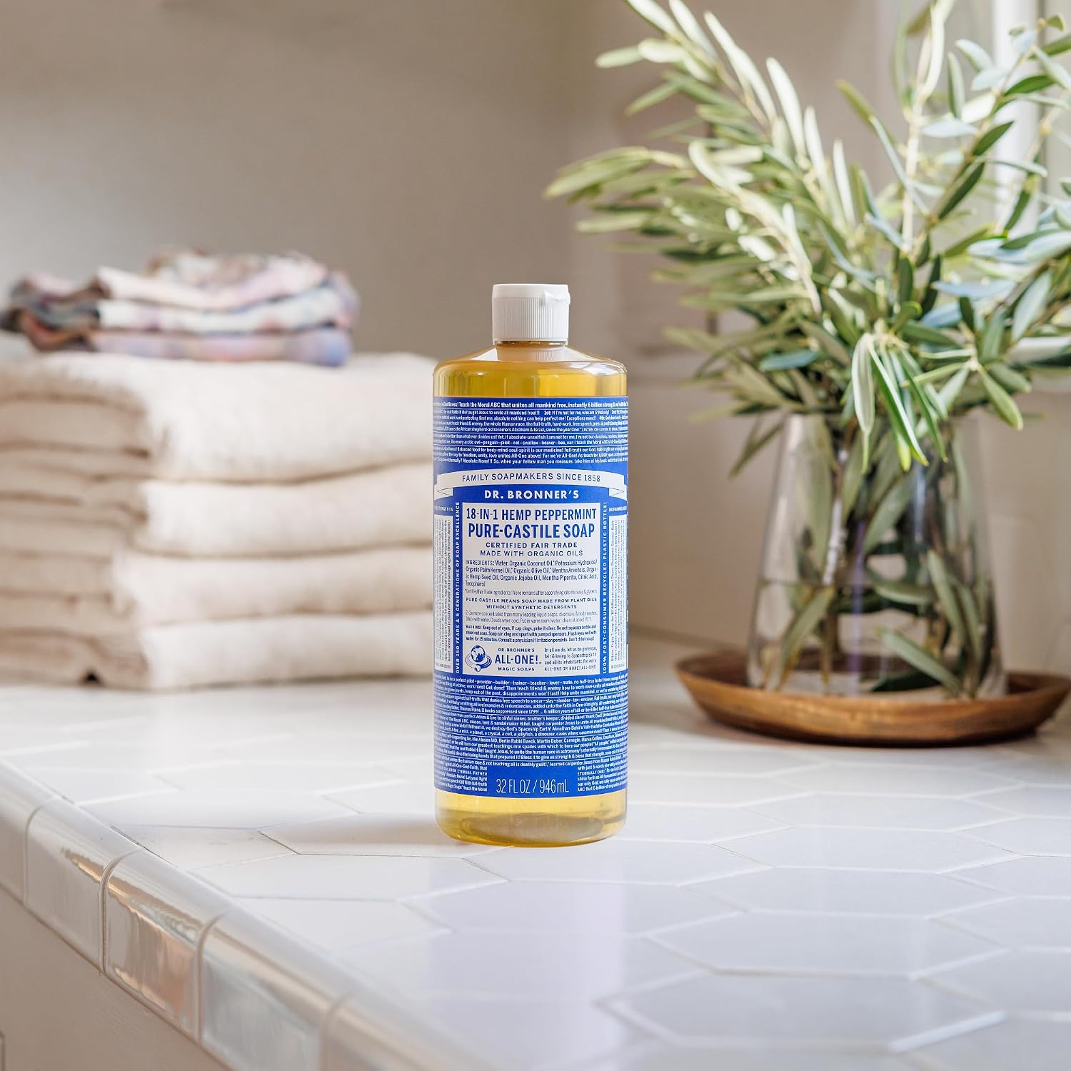 Dr. Bronner's Dr. Bronner Hemp Peppermint Pure Castile Oil Made with Organic Oils Certified - 25 Oz, 1count