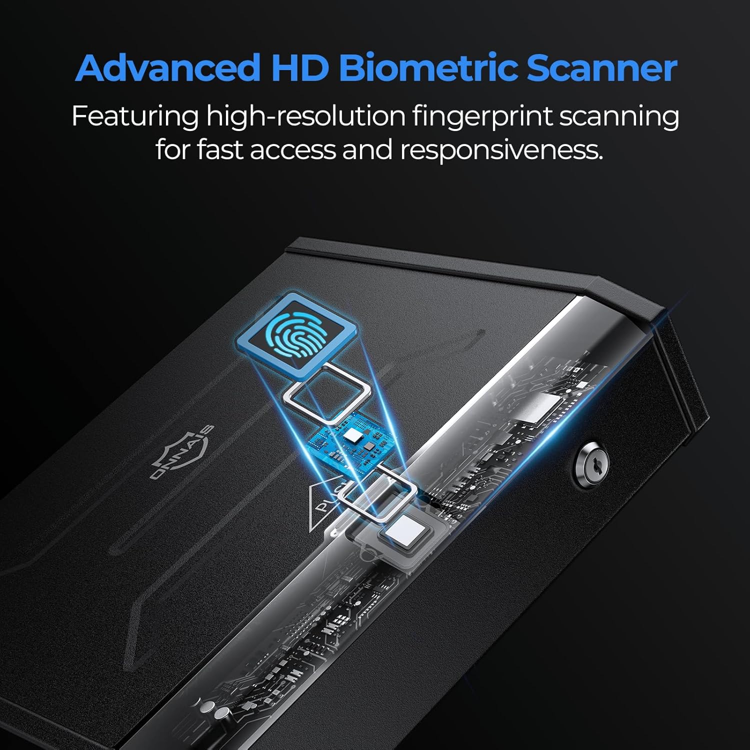 ONNAIS Iron SE Biometric Gun Safe for Handgun with Fingerprint Keypad Lock