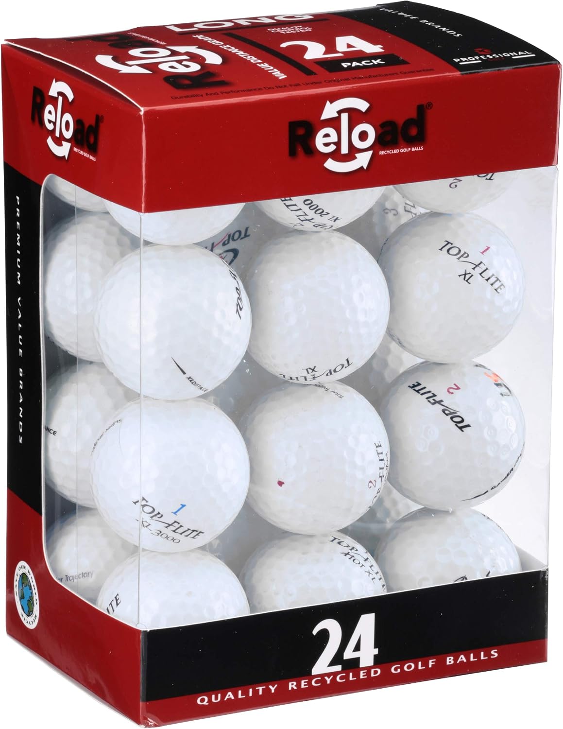 Top Flight Reload Recycled Golf Balls (24-Pack) Top Flite Golf Balls, White, One Size