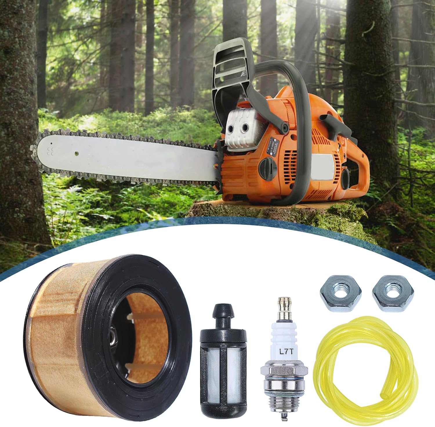 Air Filter Fuel Line Bar Nut Kit for Stihl MS261 MS271 MS291 MS311 Chainsaw