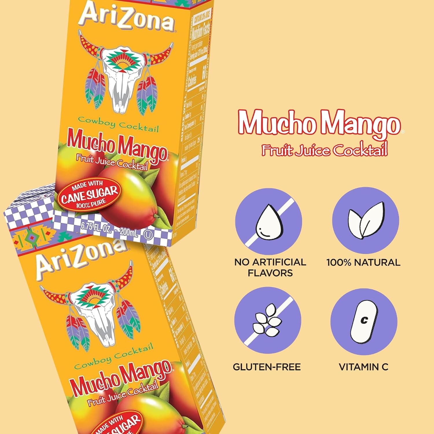 AriZona Fruit Punch, Juice Boxes | Cane Sugar | 6.75 fl oz (32 Pack)
