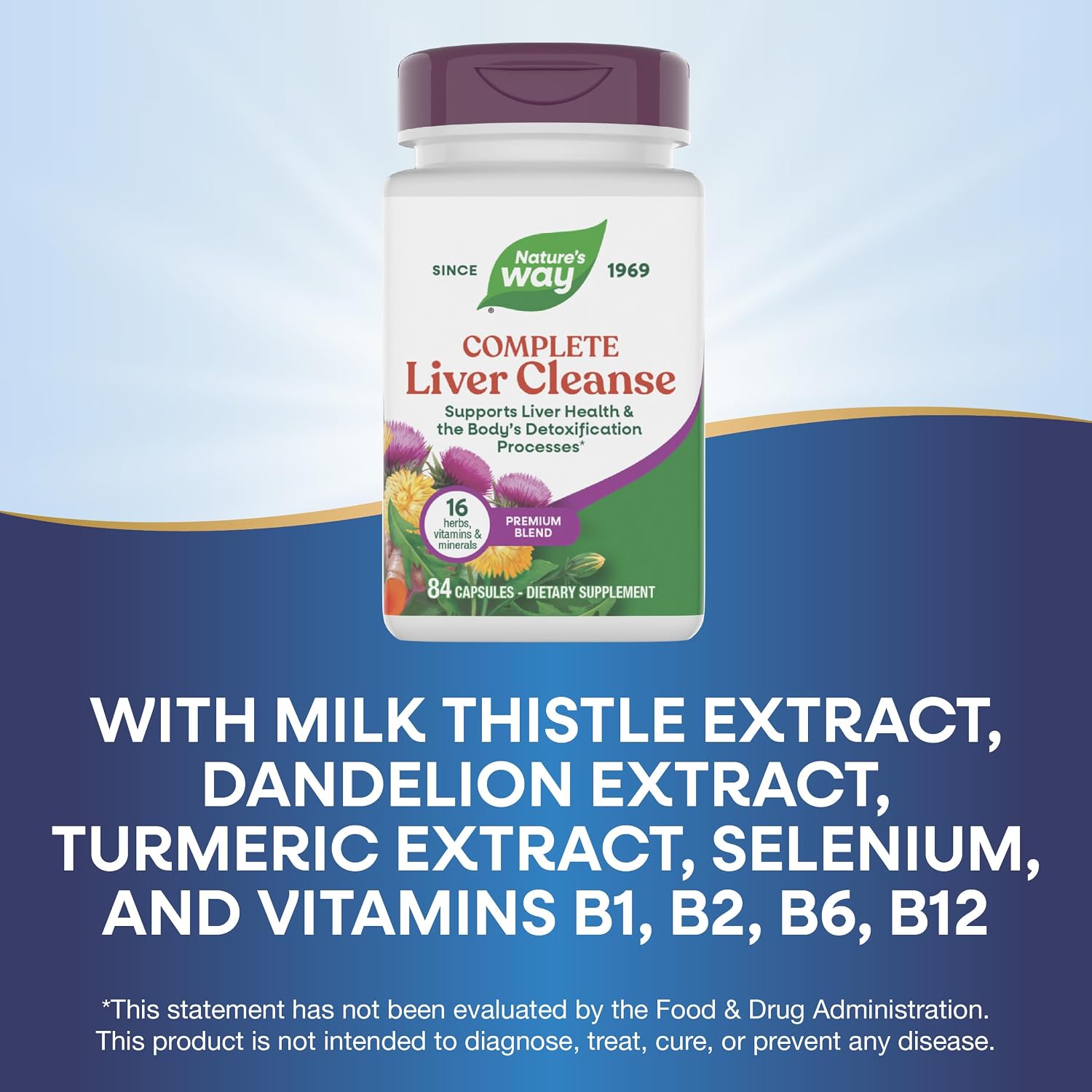 Nature's Way Complete Liver Cleanse with Milk Thistle, 84 Capsules | With Milk Thistle, Dandelion Root
