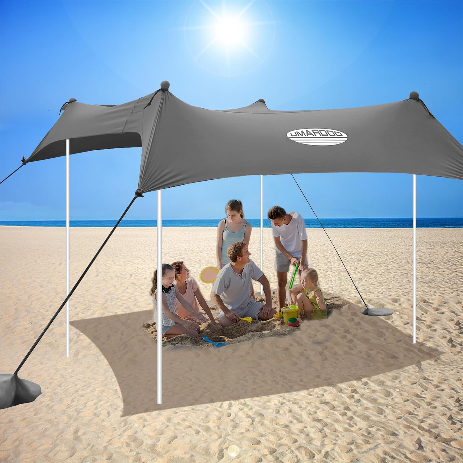 UMARDOO Family Beach Tent Canopy Sun Shade Portable 10×10FT
