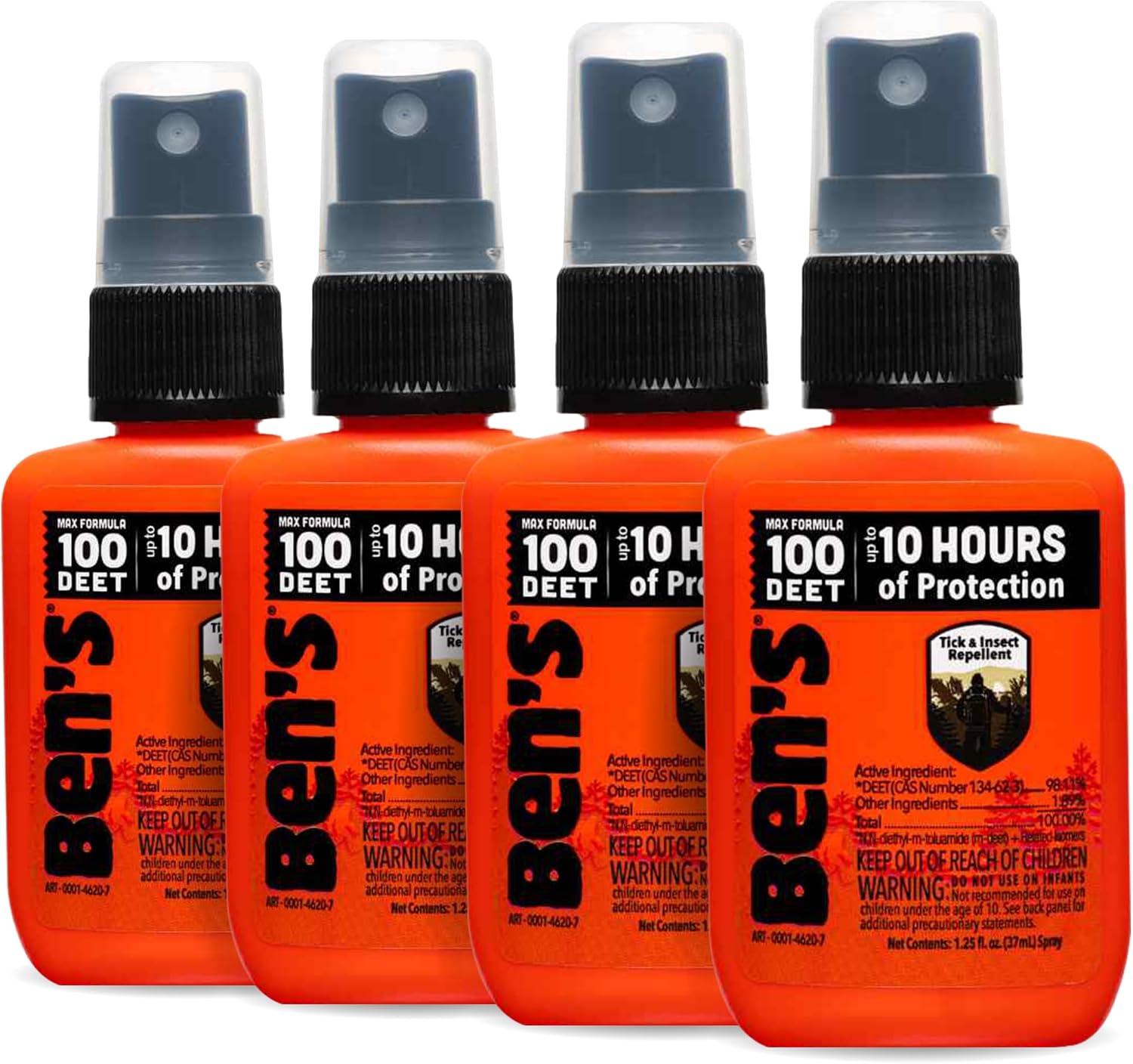 Ben's 100 DEET Tick & Insect Repellent Pump Spray, 3.4 fl oz, 2 Pack | Maximum Strength 100% DEET Formula Offers 10 Hours of Protection with No Alcohol or Other Additives for Adults & Children