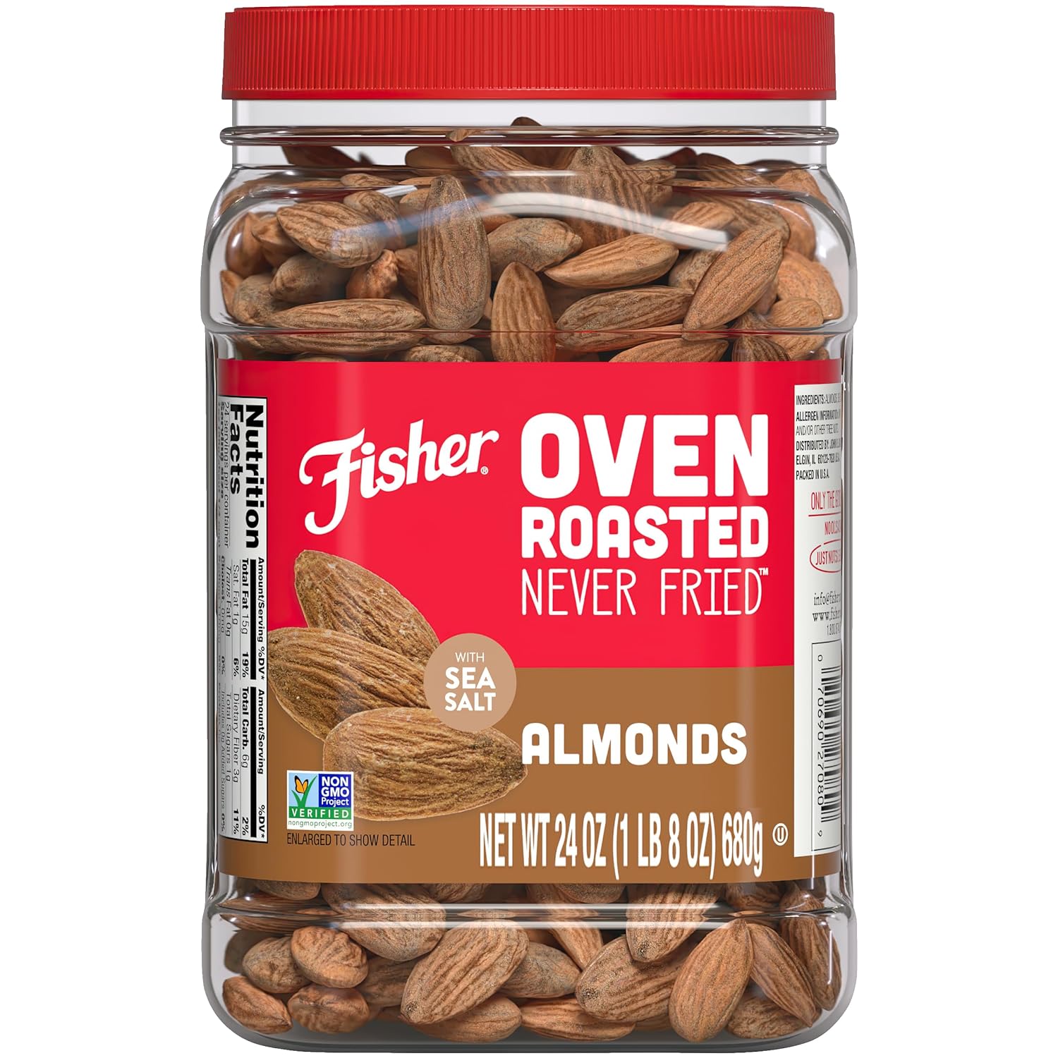 Fisher Oven Roasted Never Fried Deluxe Mixed Nuts, 24 Ounces