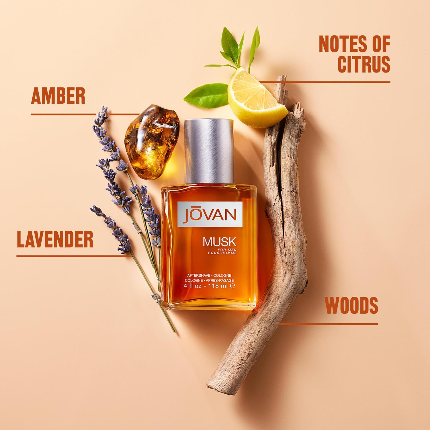 Jovan Musk for Men Eau de Cologne Spray 3 fl oz (Pack of 1), Notes of Carnation, Lavender, and Amber, Men's Fragrance, Long Lasting, Everyday Fragrance, Travel Size