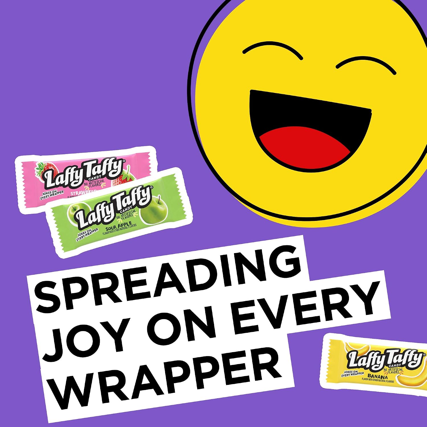 Laffy Taffy Candy, Assorted Flavors, Individually Wrapped Mini Bars, 6 Ounce