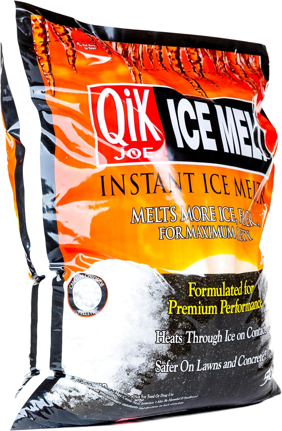 Calcium Chloride Ice Melt - Instant Snow and Ice Melt for Sidewalks, Driveways, Steps, and Parking Lots - Deicer for Concrete, Asphalt