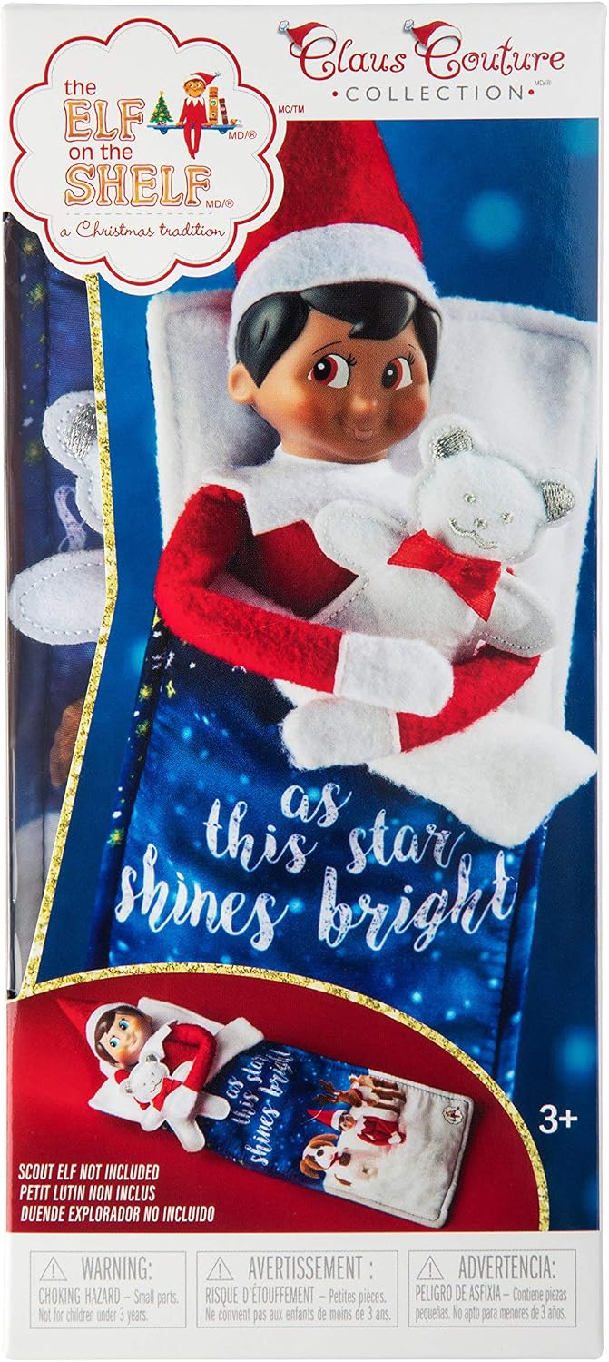 The Elf on the Shelf: A Christmas Tradition Girl Scout Elf (Brown Eyed) with Claus Couture Collection Scout Elf Slumber Set