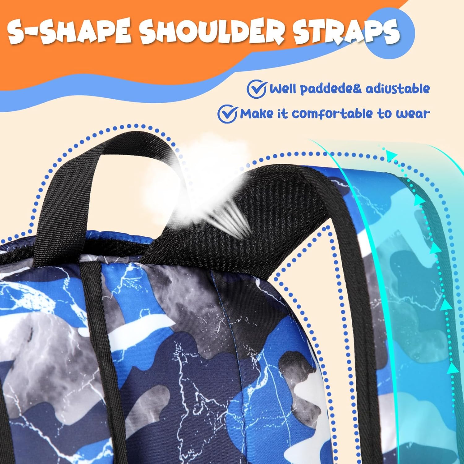 BLUEFAIRY Kids Backpack for Boys Elementary Book Bags Primary Middle School Bookbags for Childs Water Resistant Back to School Gifts Son Mochila