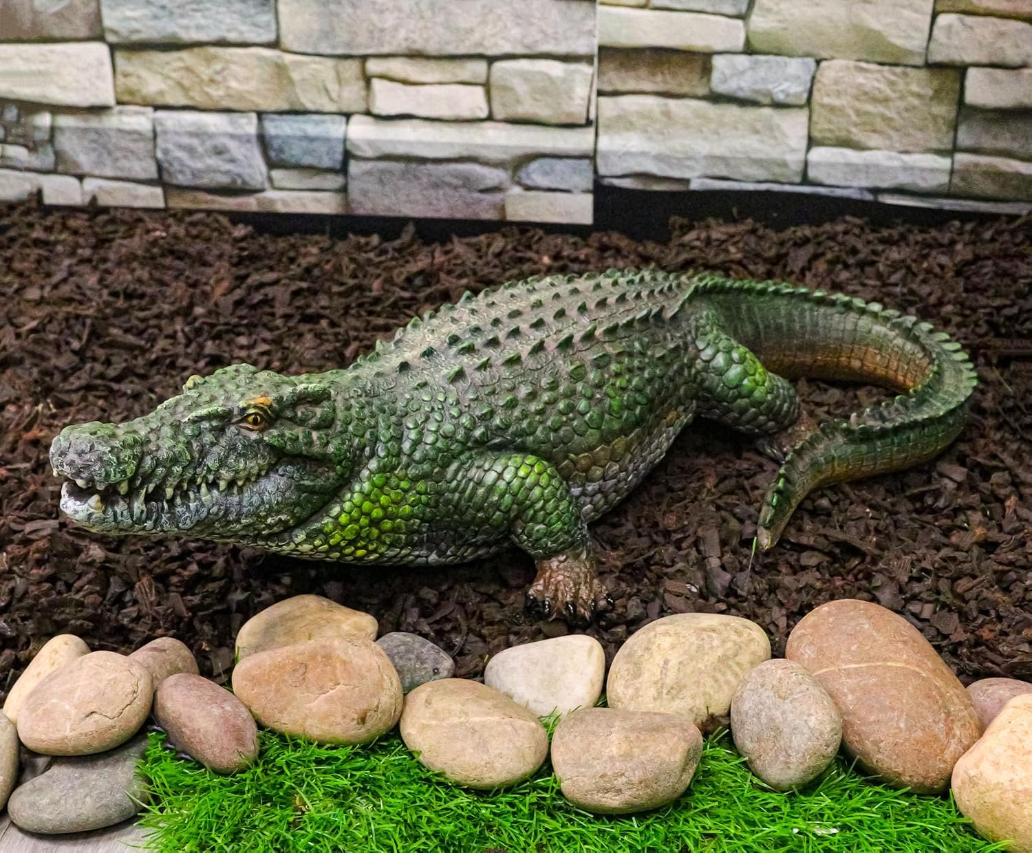 Ebros Gift 21" Long Realistic Alligator Crocodile Gallery Quality Statue As Home and Garden Decor Prank Surprise Guest Greeter of Alligators