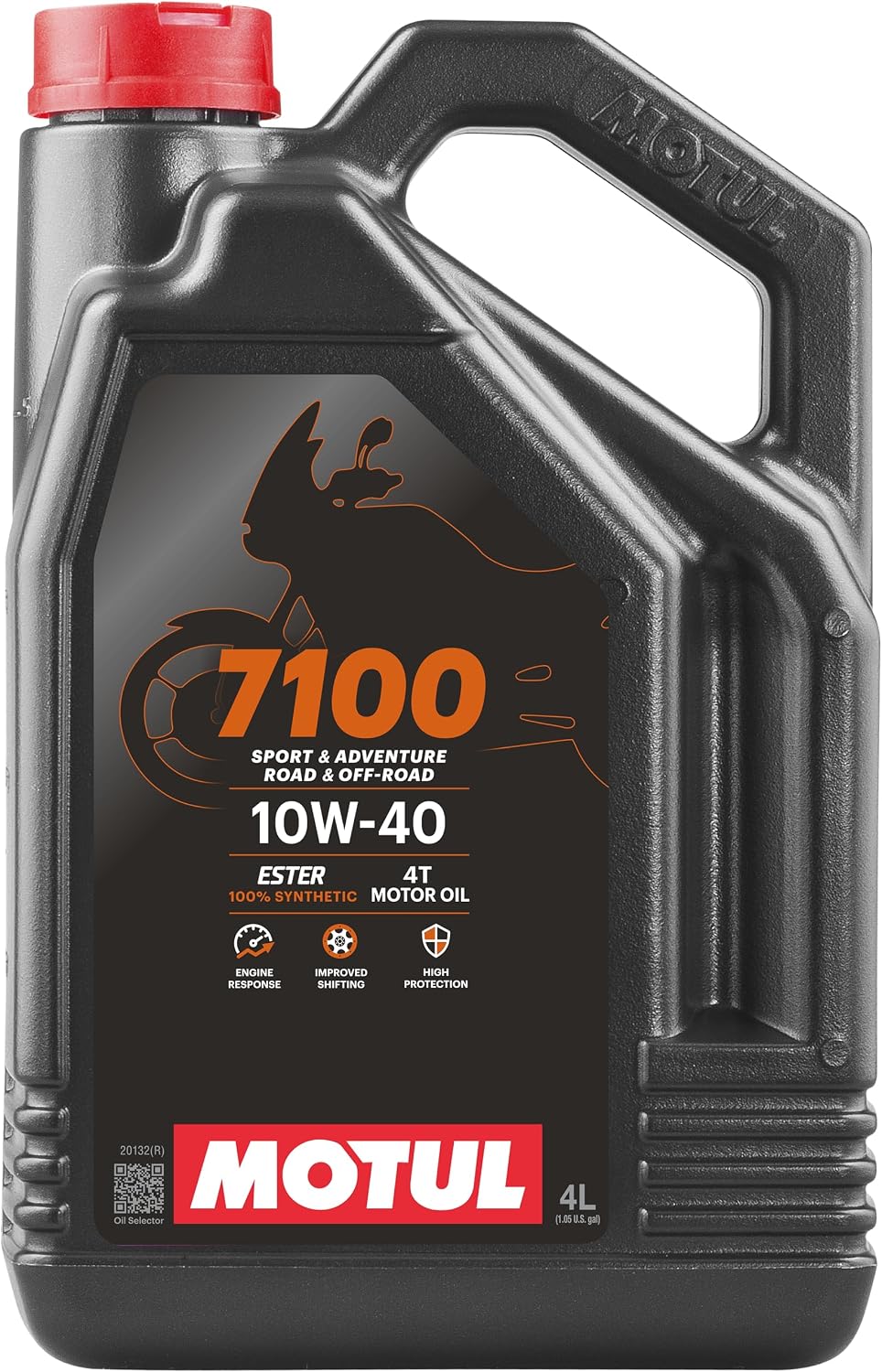 Motul 7100 4T 10W-30 Full Synthetic Motorcycle Oil - Ester Core Technology - API SP JASO MA2 Wet Clutch and DCT Safe - Engine Protection for Honda, Hero, TVS - 4 L