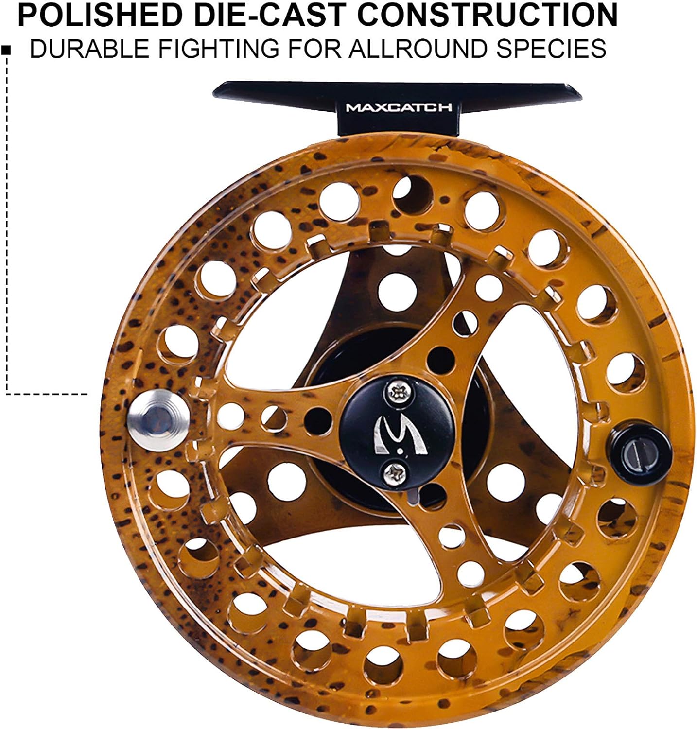 M MAXIMUMCATCH Maxcatch ECO Large Arbor Fly Fishing Reel (3/4wt 5/6wt 7/8wt) and Pre-Loaded Fly Reel with Line Combo
