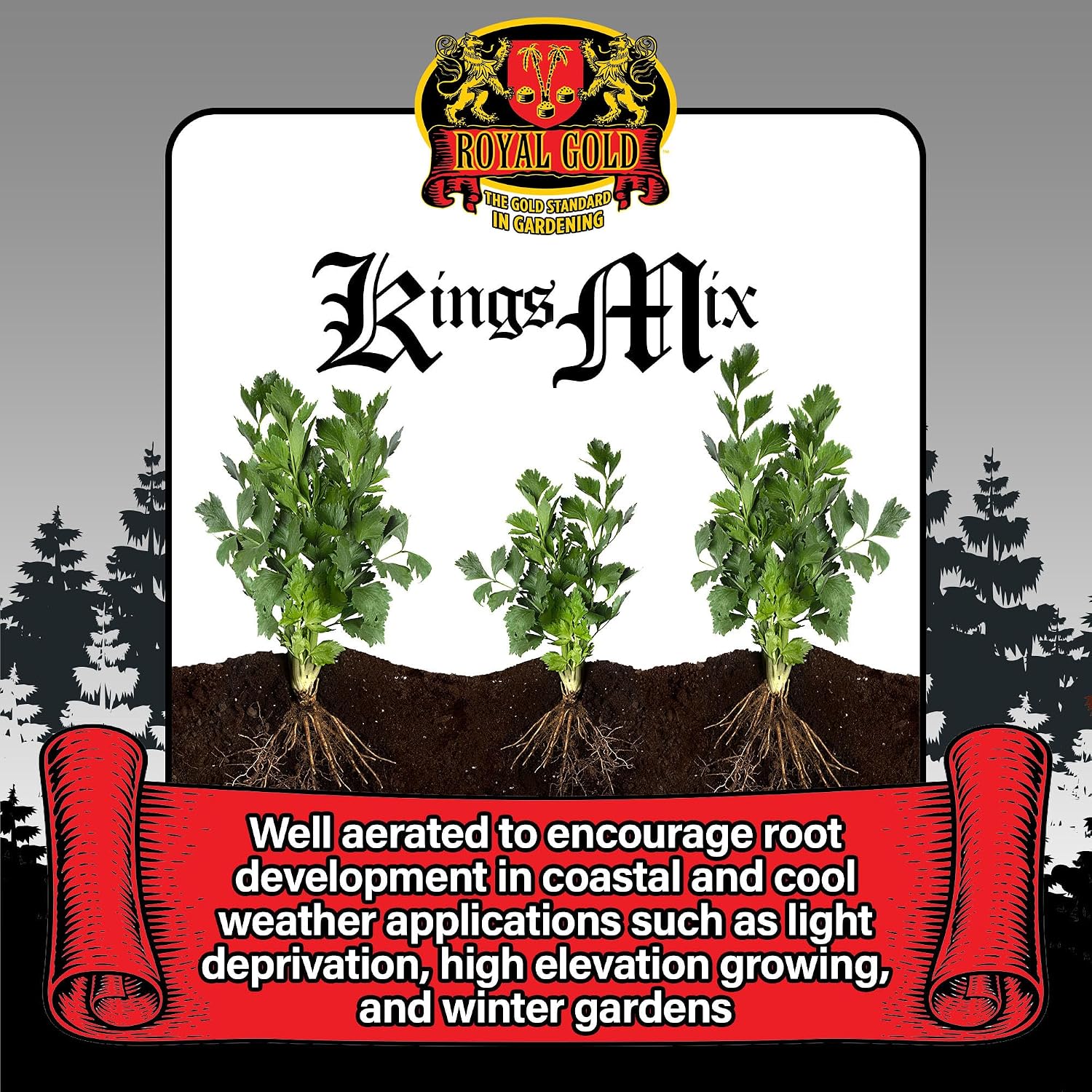 Royal Gold Kings Mix Versatile All Purpose Growing Medium, 1.76 Cubic Foot - for Healthy Root Development