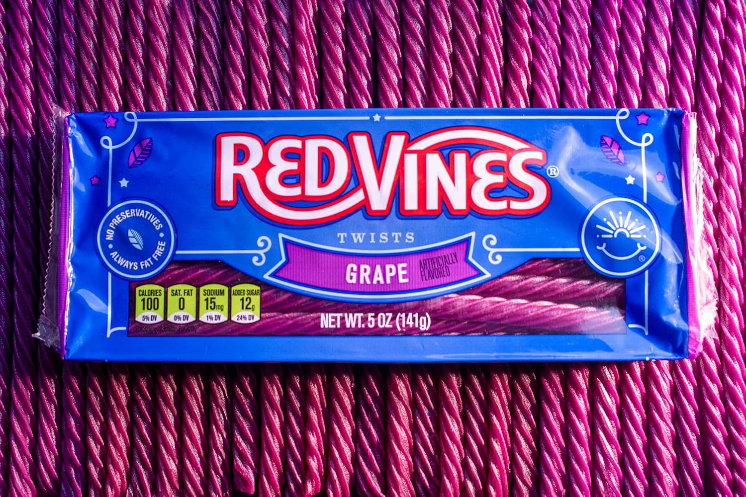 Red Vines Licorice Twists, Original Red Flavor, Soft & Chewy Candy, 4 Ounce (Pack of 24)