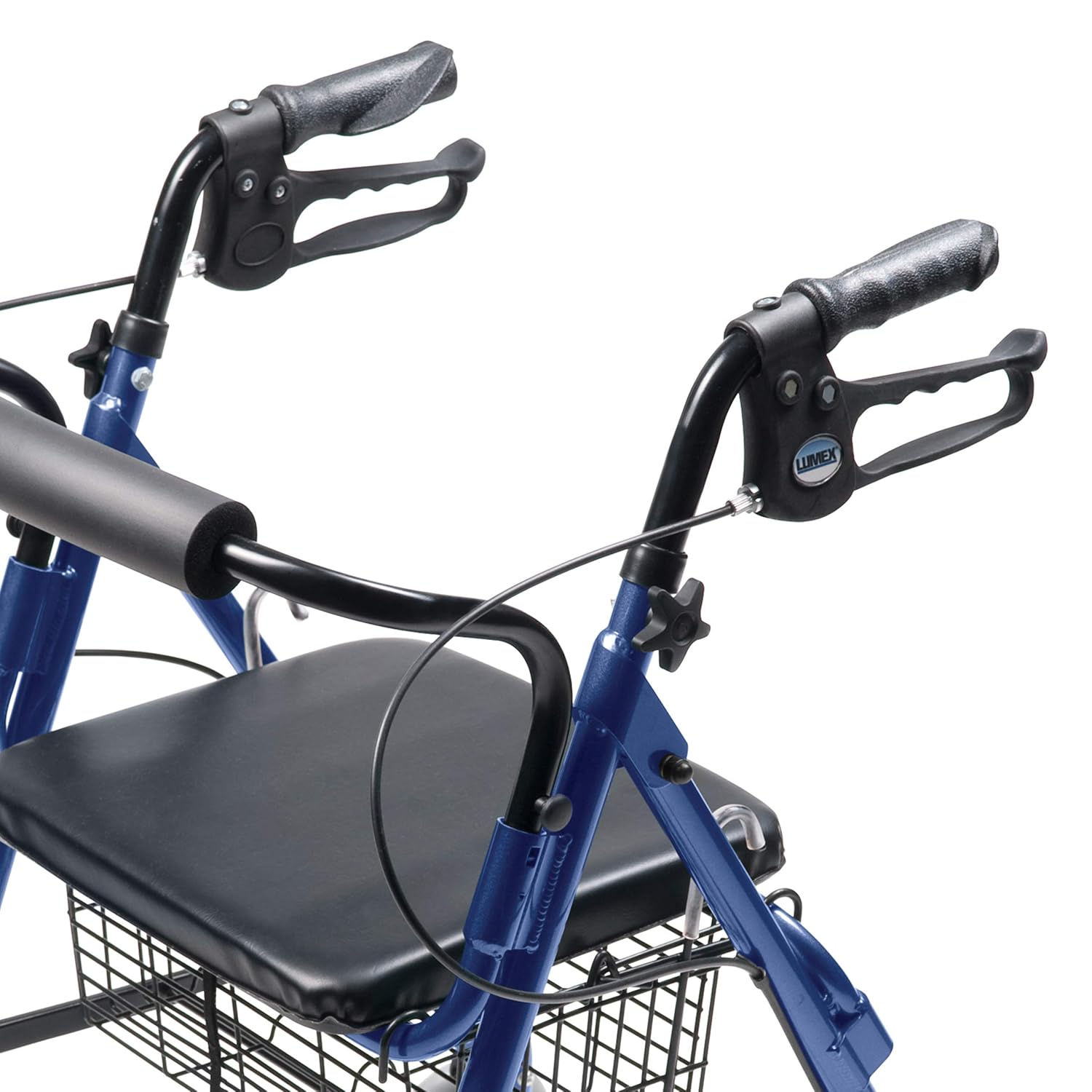 Lumex Walkabout Lite Hemi Rollator, Short & Lightweight Walker, Low 20" Seat, Burgundy
