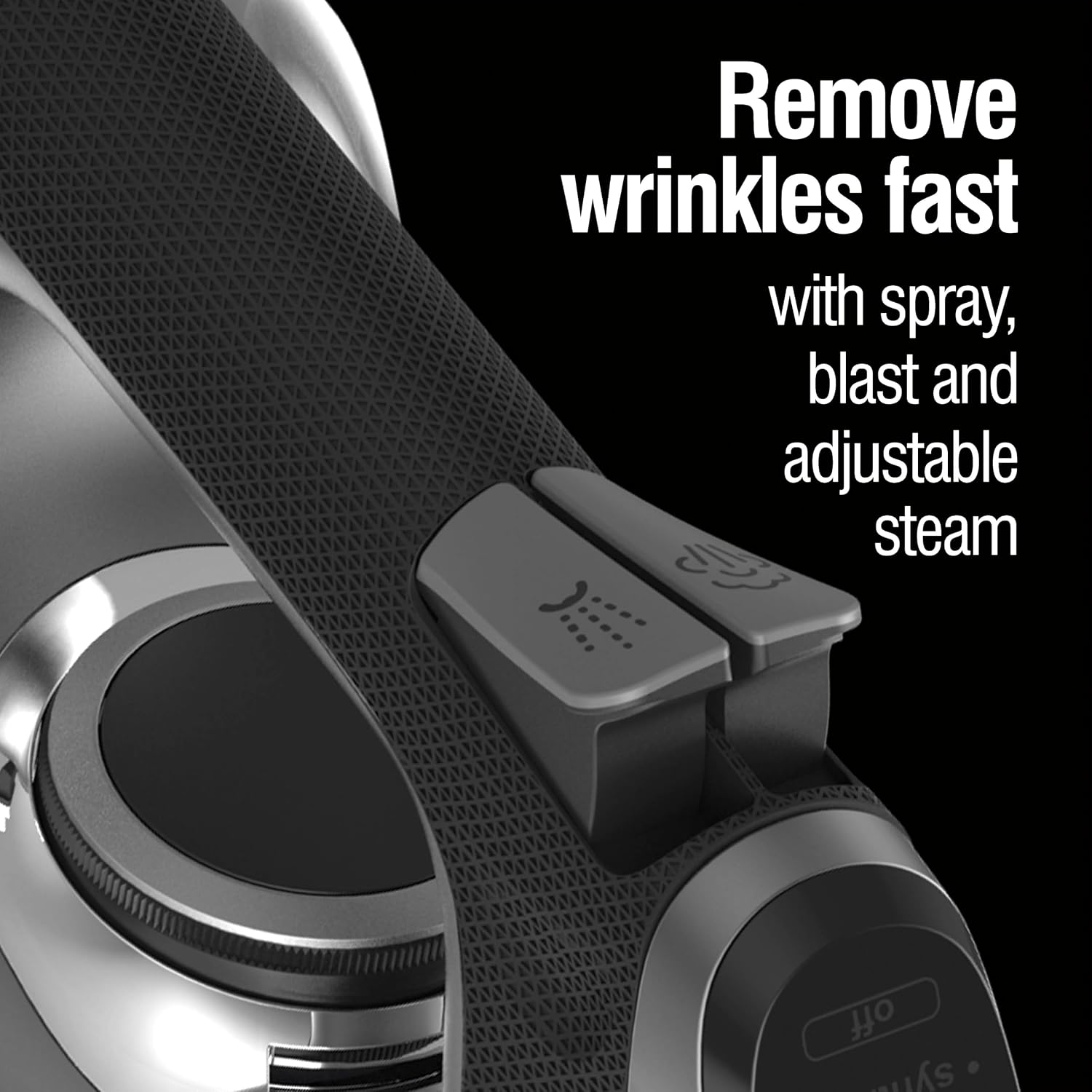 CHI Steam Iron for Clothes with Vertical Steam Burst, 8" Retractable Cord | Titanium Ceramic Soleplate, Electronic Temperature Control, 1700 Watts