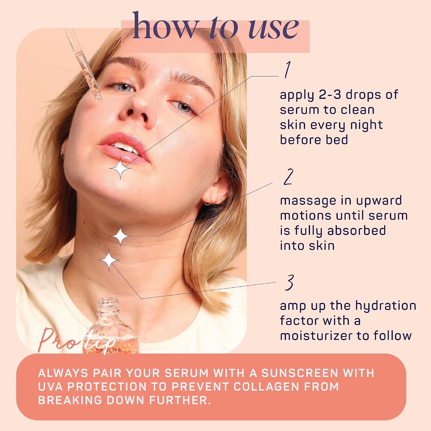 SpaLife Beauty Pearl Hyaluronic Acid Serum & 24k Gold Anti Aging Serum | AM/PM Facial Routine Duo | Deep Collagen Hydrating Treatment | Firming