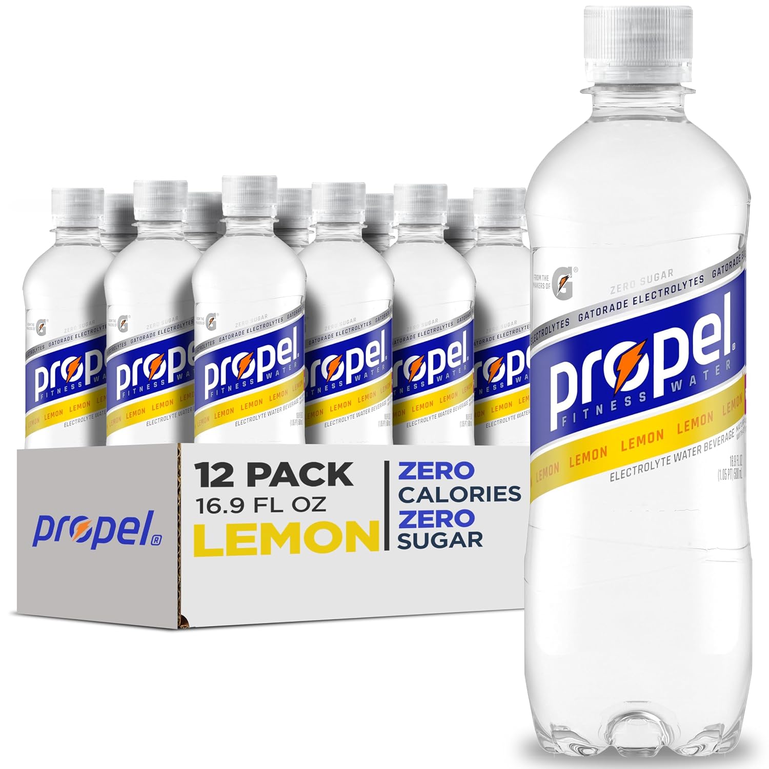Propel, Kiwi Strawberry, Zero Calorie Sports Drinking Water with Electrolytes and Vitamins C&E, 16.9 Fl Oz (12 Count)