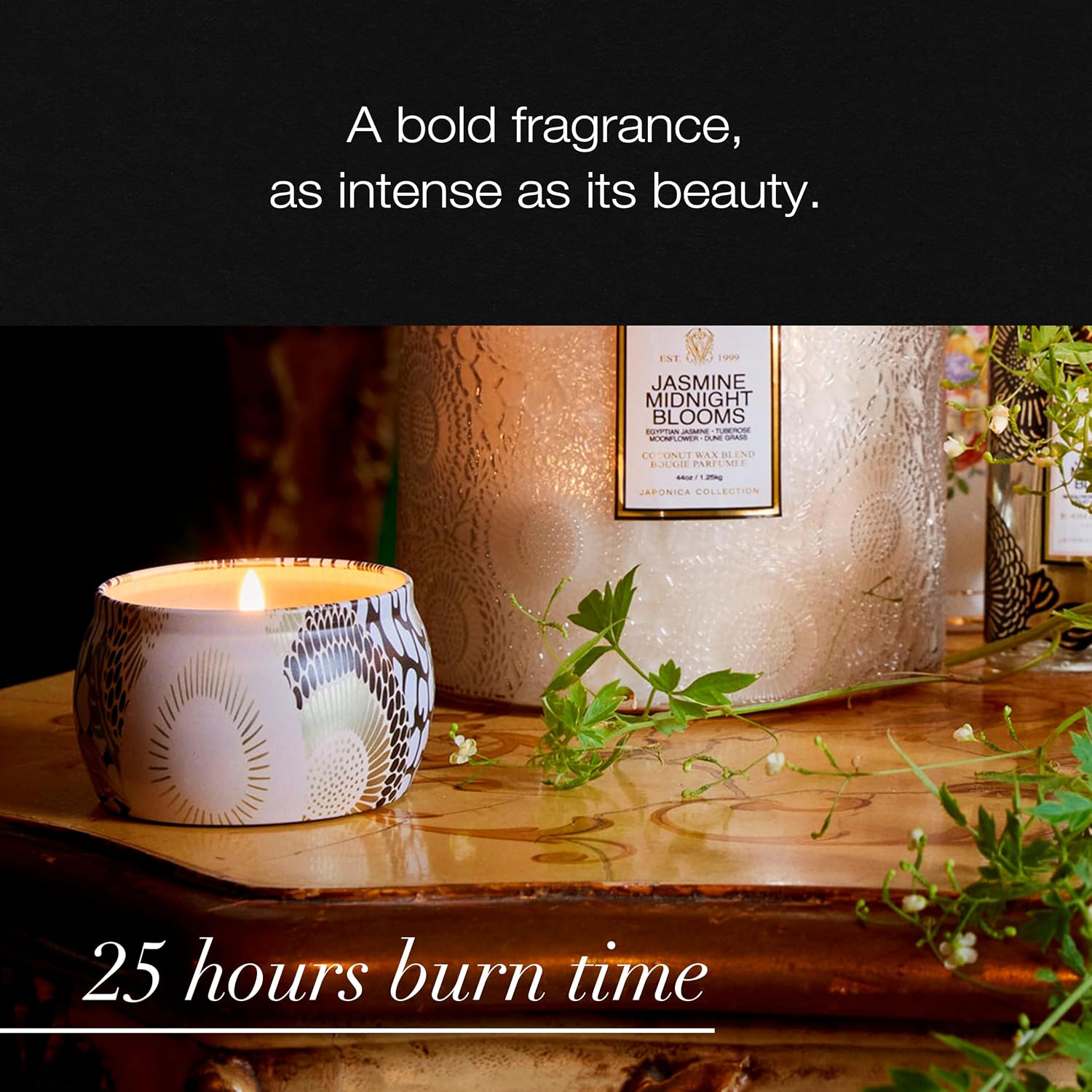 Voluspa Baltic Amber Candle | Mini Tin | 4 Oz. | 25 Hour Burn Time | Coconut Wax for a Cleaner Burn
