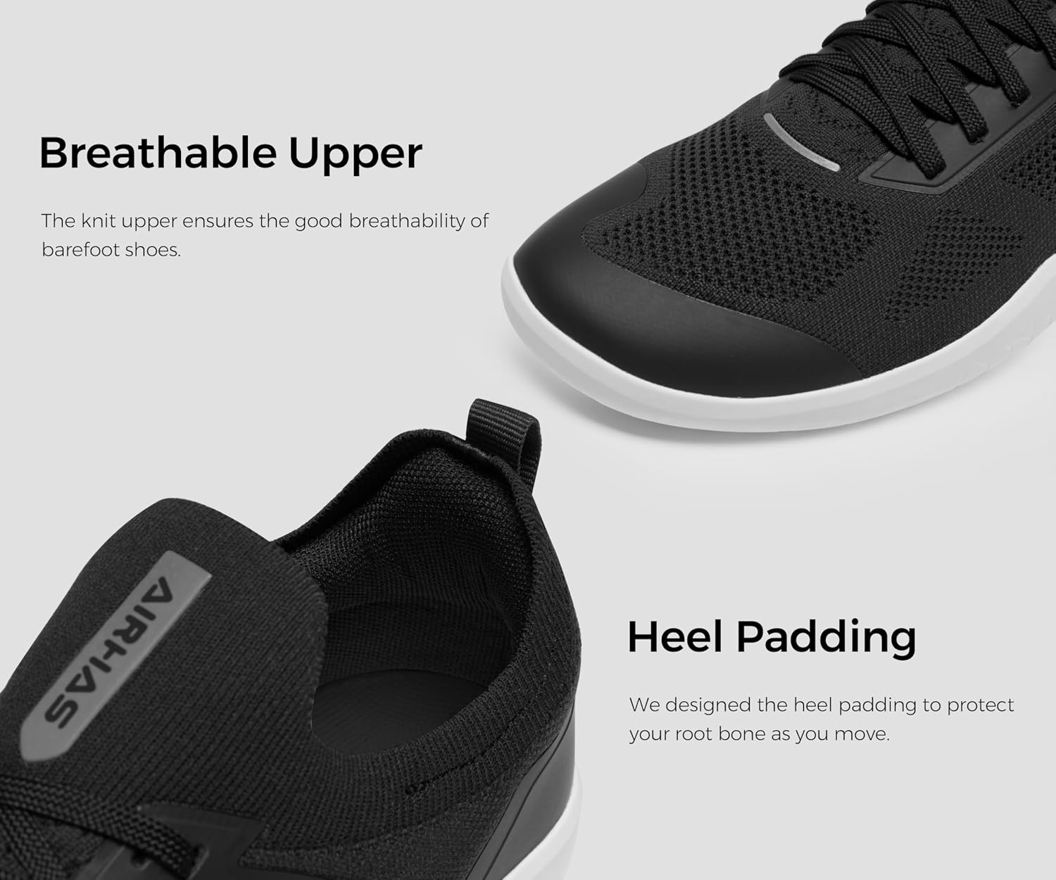 Men's Barefoot Shoes Zero Drop Minimalist Sneakers with Anatomical Toe Box | Breathable, Stretchy, Flat for Gym, Workout, Lifting, Training