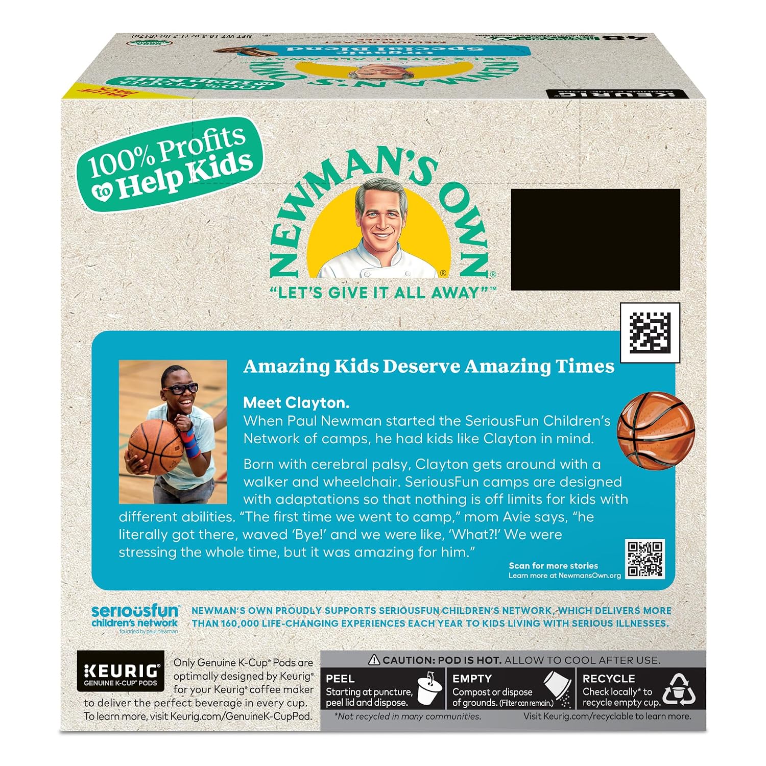 Newman's Own Organics Special Blend Keurig Single-Serve K-Cup Pods, Medium Roast Coffee, 96 Count