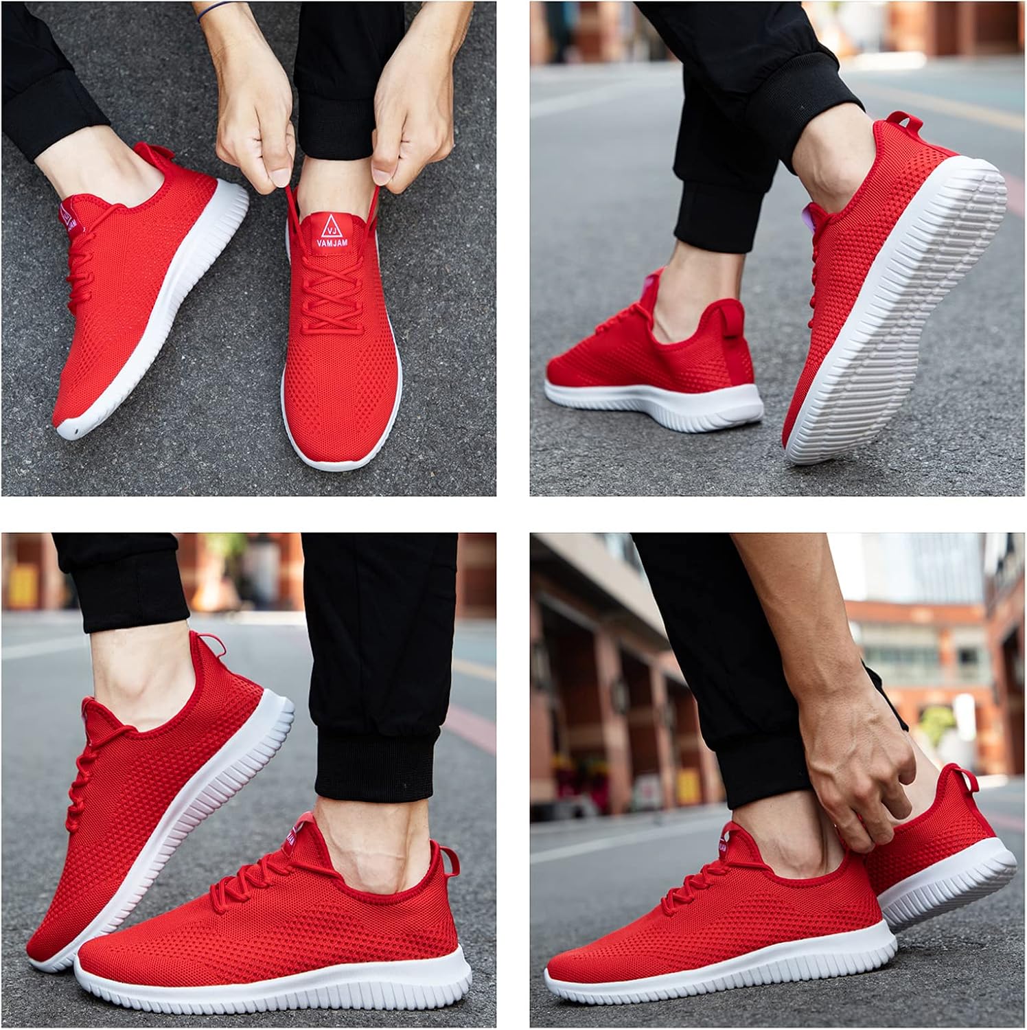 VAMJAM Men's Running Shoes Ultra Lightweight Breathable Walking Shoes Non Slip Athletic Fashion Sneakers Mesh Workout Casual Sports Shoes