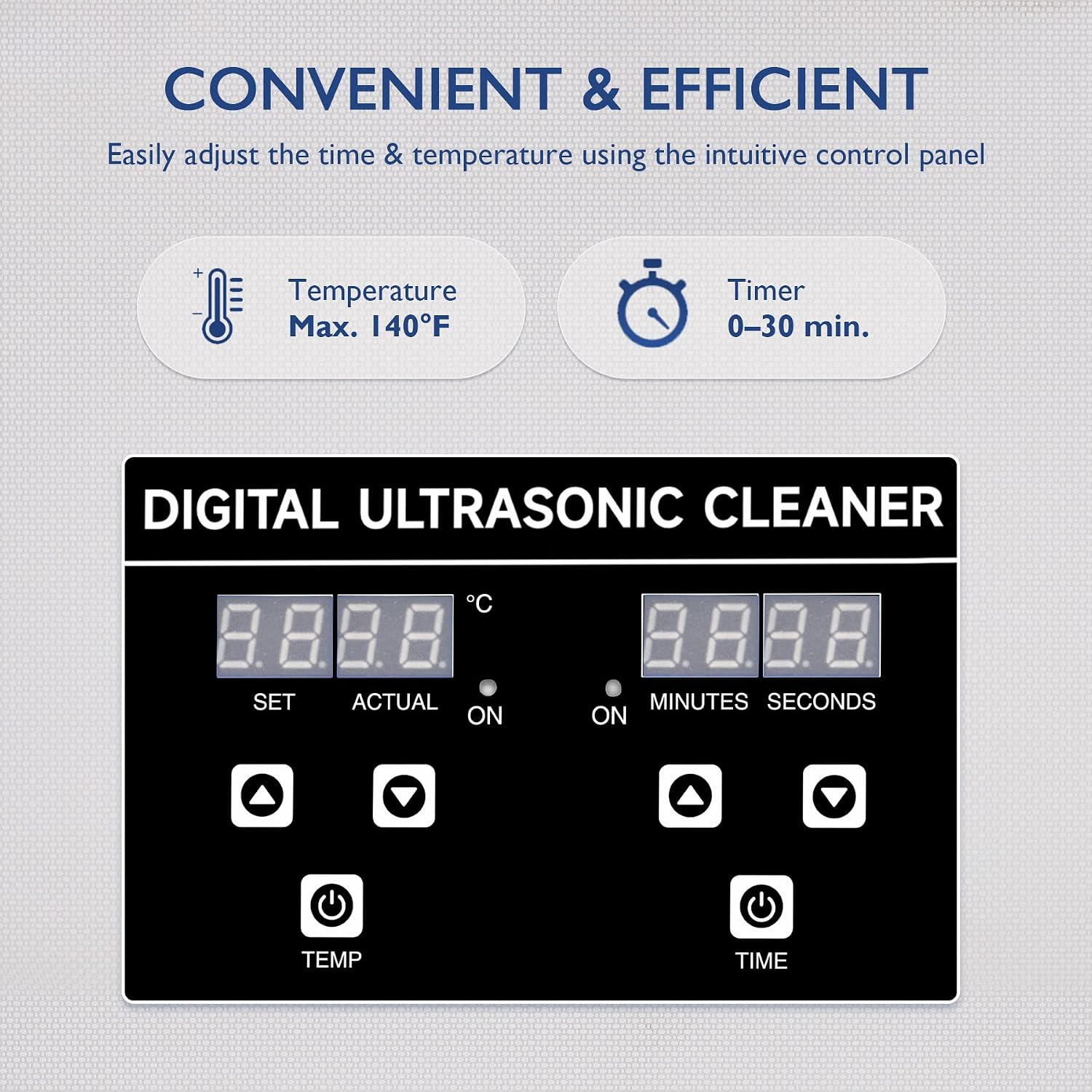 CREWORKS 3L Ultrasonic Cleaner, 0.8 gal Digital Sonic Cavitation Machine | 120W Stainless Steel Professional Jewelry Cleaner for Cleaning Tool Watch Glasses Retainer Denture Parts with Heater & Timer