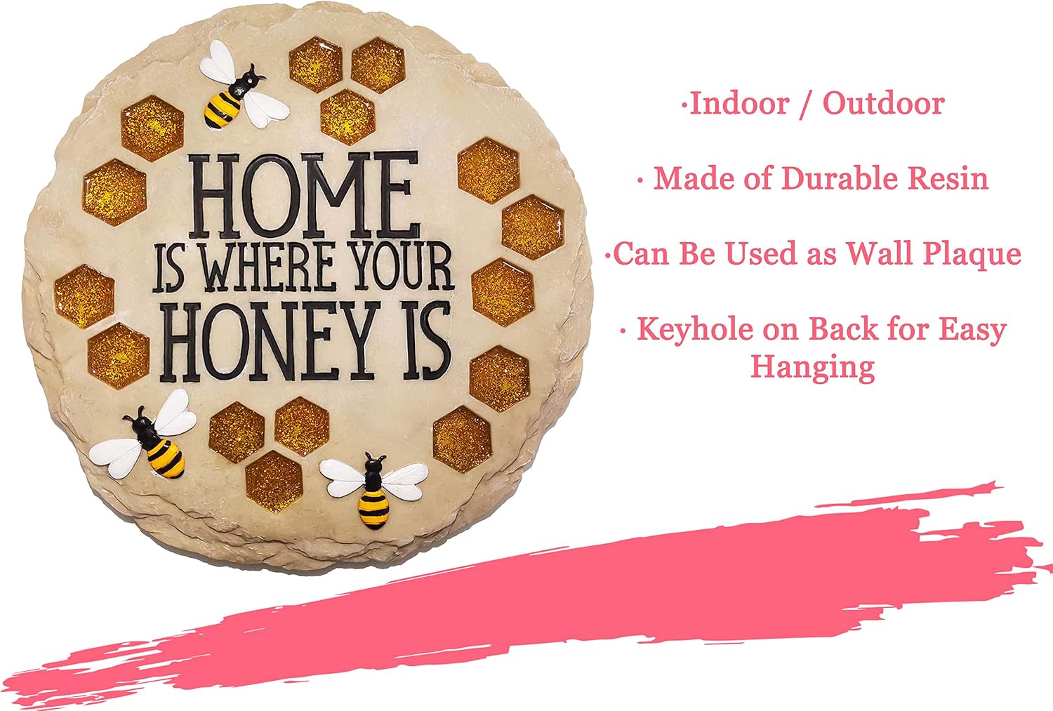 Spoontiques - Garden Décor - Nut House Stepping Stone - Decorative Stone for Garden