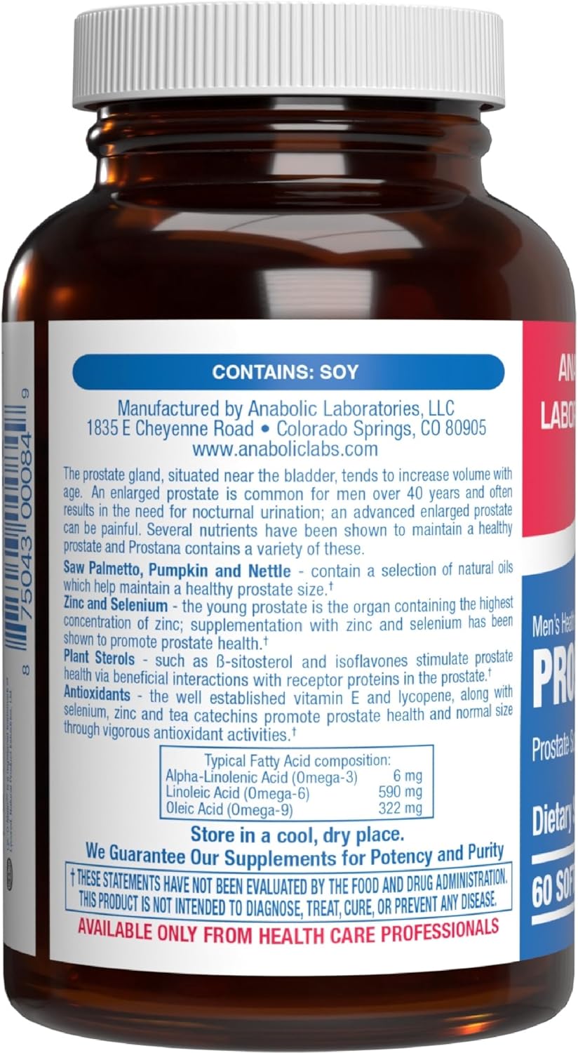Prostana Prostate Health Supplement for Men - Clinical Formula Herbal Complex with Beta Sitosterol Saw Palmetto and Pumpkin Seed Oil for Prostate