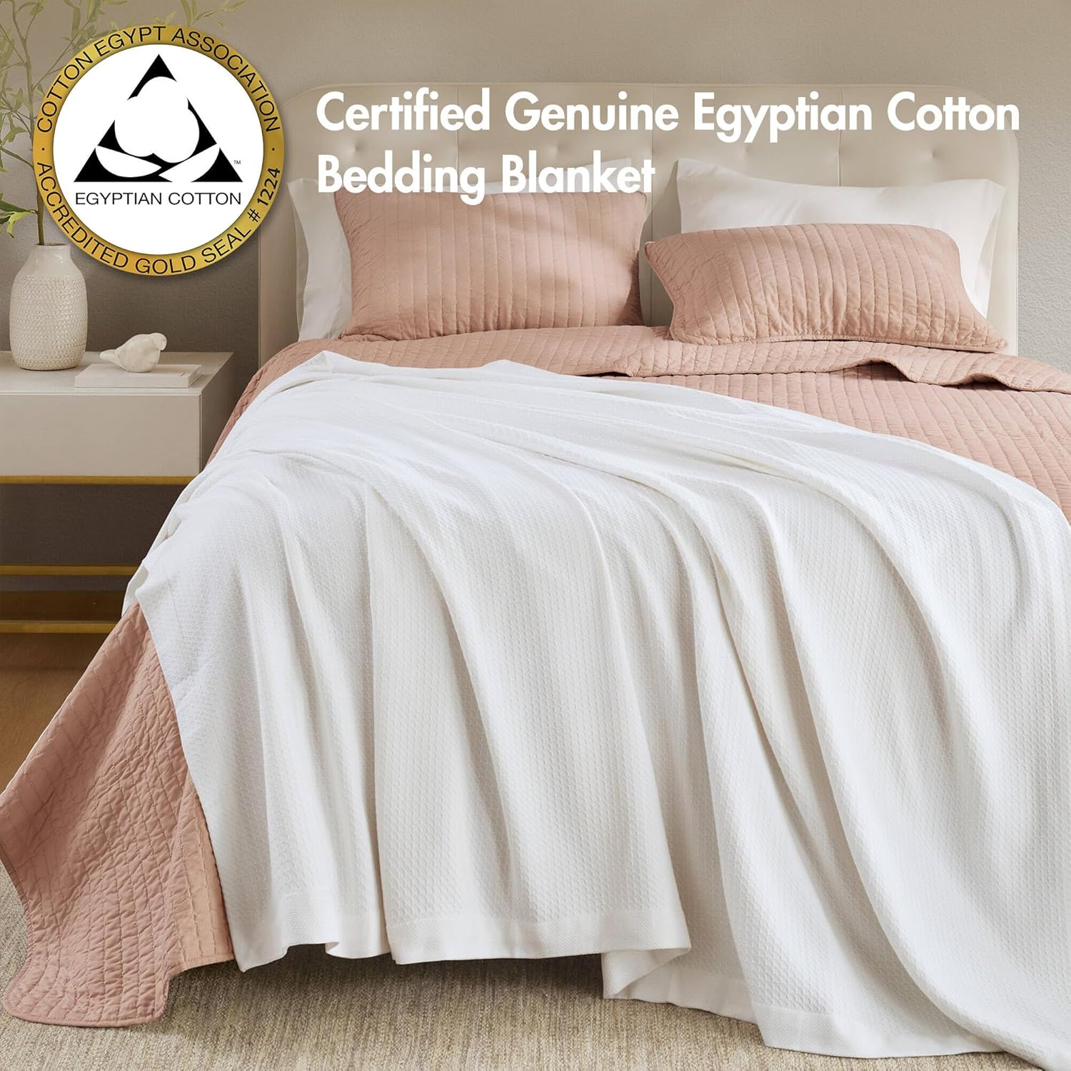Madison Park 100% Egyptian Cotton Summer Blanket Full Queen Size Teal