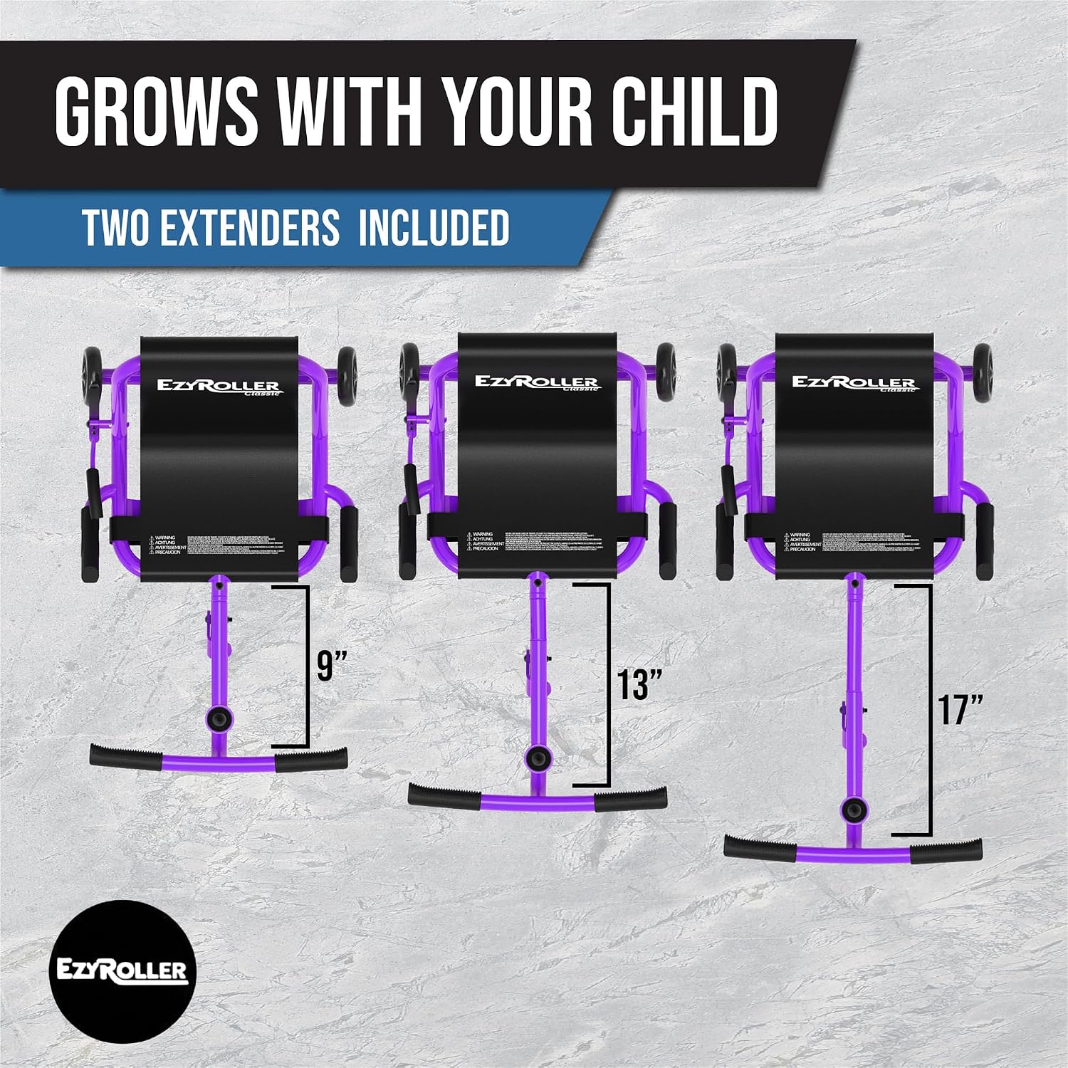 EzyRoller Classic Ride On Toy for Kids, Ages 3-12, Up to 154 lbs