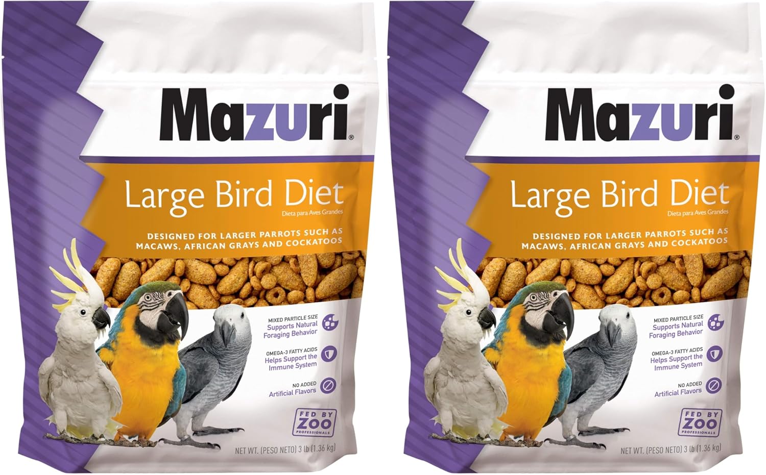 Mazuri | Nutritionally Complete Food for Large Birds | 3 Pound (3 lb.) Bag