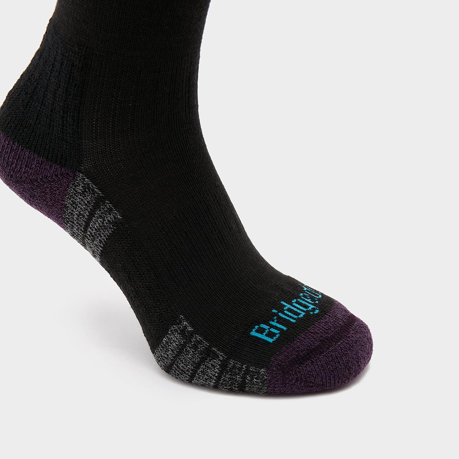 Bridgedale Hike Lightweight Trail Merino Endurance Boot Womens Walking Socks Medium Black Purple
