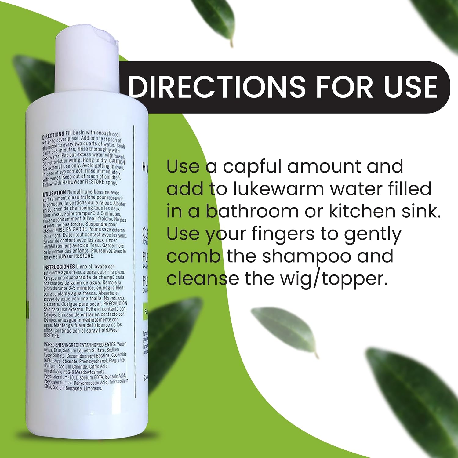 Cleansing Shampoo for Synthetic Wigs & Hair Extensions, Gentle Care
