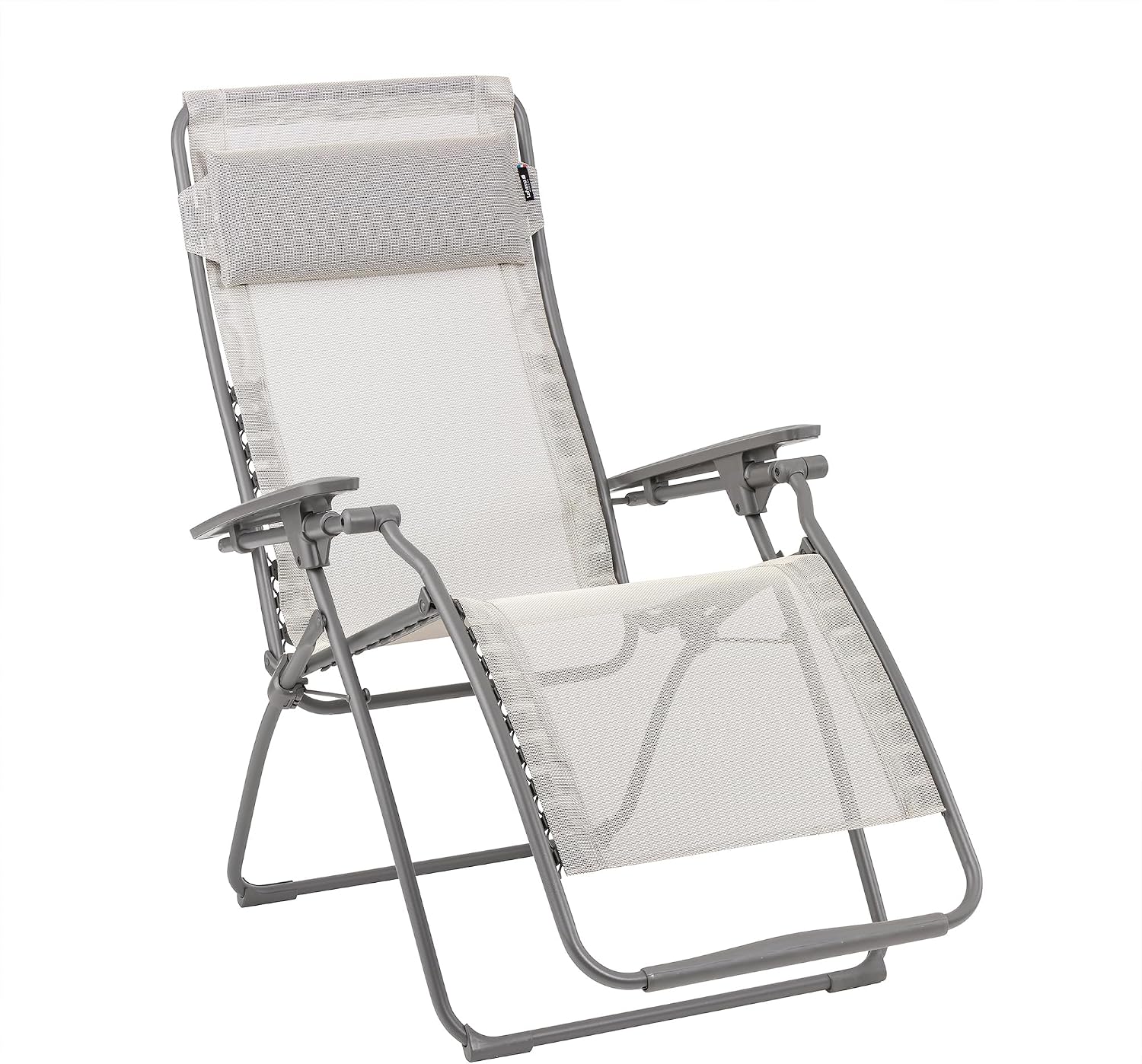 Lafuma Futura Series Patio and Poolside Zero Gravity Outdoor Lounge Recliner Chair with Adjustable and Removable Headrest, Moss Green