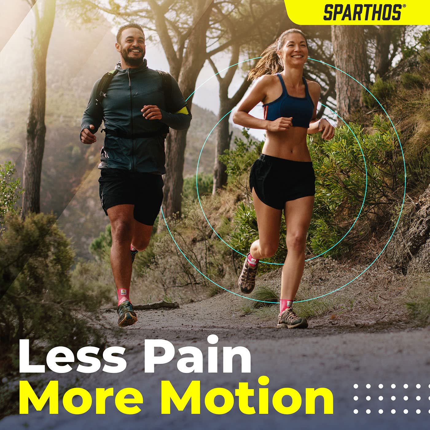 Sparthos Ankle Brace for Women & Men, Foot Compression Sleeve - Black-M | Plantar Fasciitis Socks, Arch Support, Ankle Wrap for Sprained Ankle, Achilles Tendonitis, Heel Pain & Swelling Relief, Pair