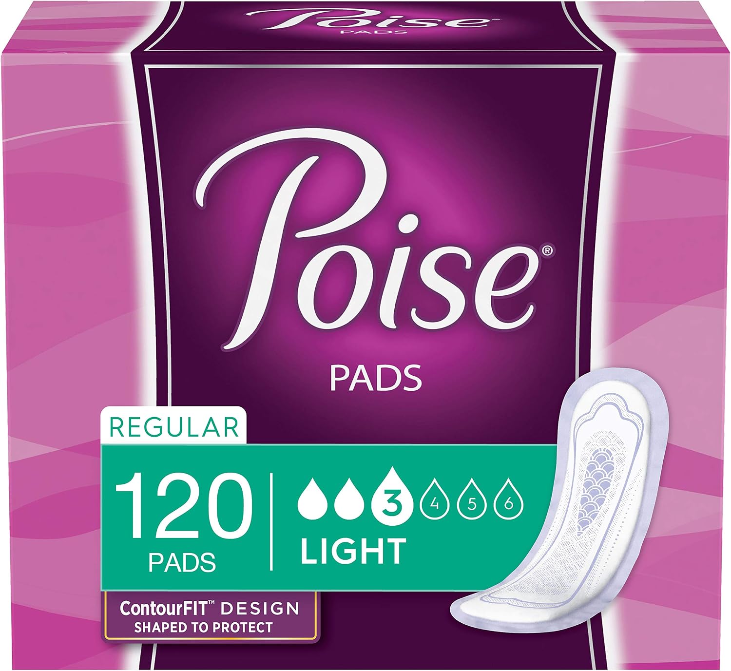 Poise Incontinence Ultra Thins Light Absorbency, 24 Count