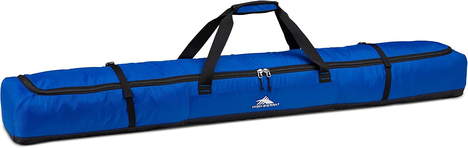 High Sierra Padded Ski Bag for Single Pair of Skis, Black, Up to 6 Feet