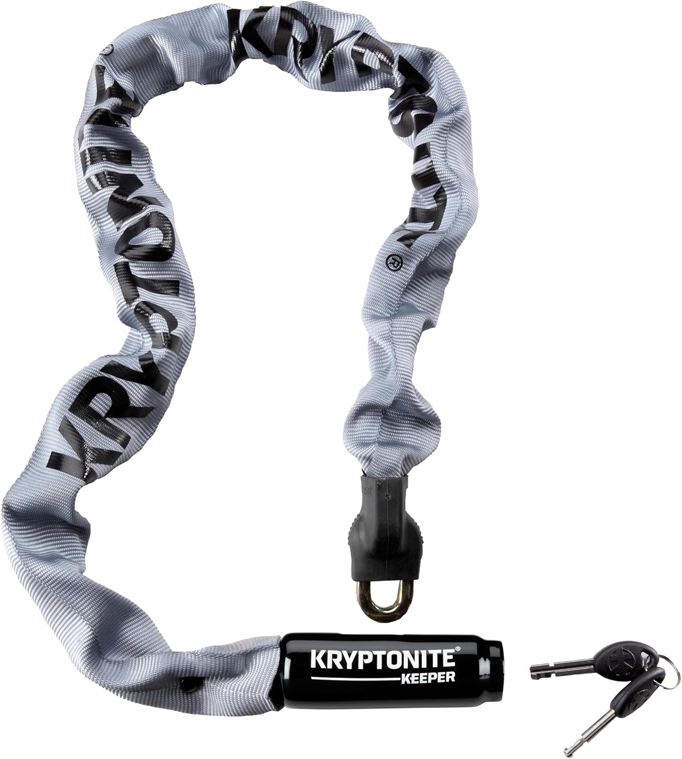 Kryptonite Keeper 785 Bike Chain Lock, 2.8 ft Heavy Duty Anti-Theft Lock | 7mm Manganese Steel Links, 85cm Length, Disc-Style Cylinder, Nylon Sleeve for Motorcycle, Scooter, Gate, Fence