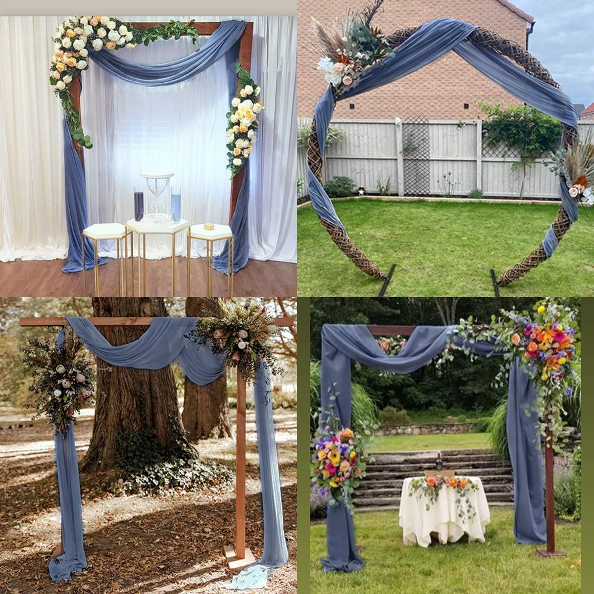 Wedding Arch Draping Fabric Sheer Chiffon Curtain Drape Wedding Party Decor