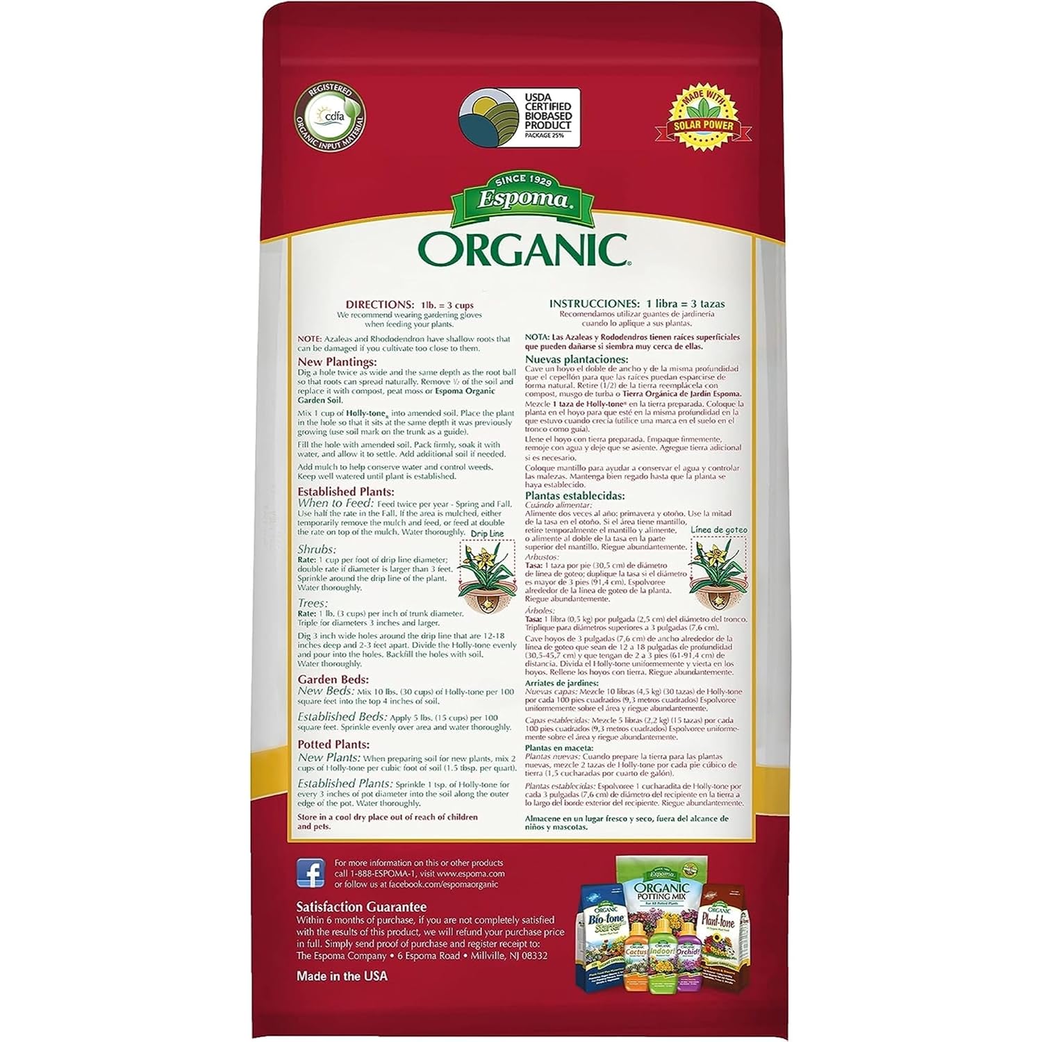 Espoma Organic Holly-Tone 4-3-4 Natural & Organic Evergreen & Azalea Plant Food, 4 lb. Bag