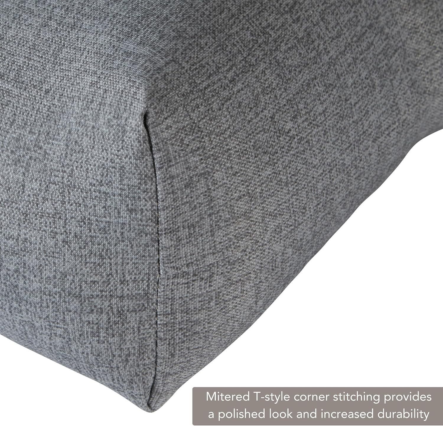 Greendale Home Fashions Outdoor 44x22-inch High Back Chair Cushions (Set of 2), Cement