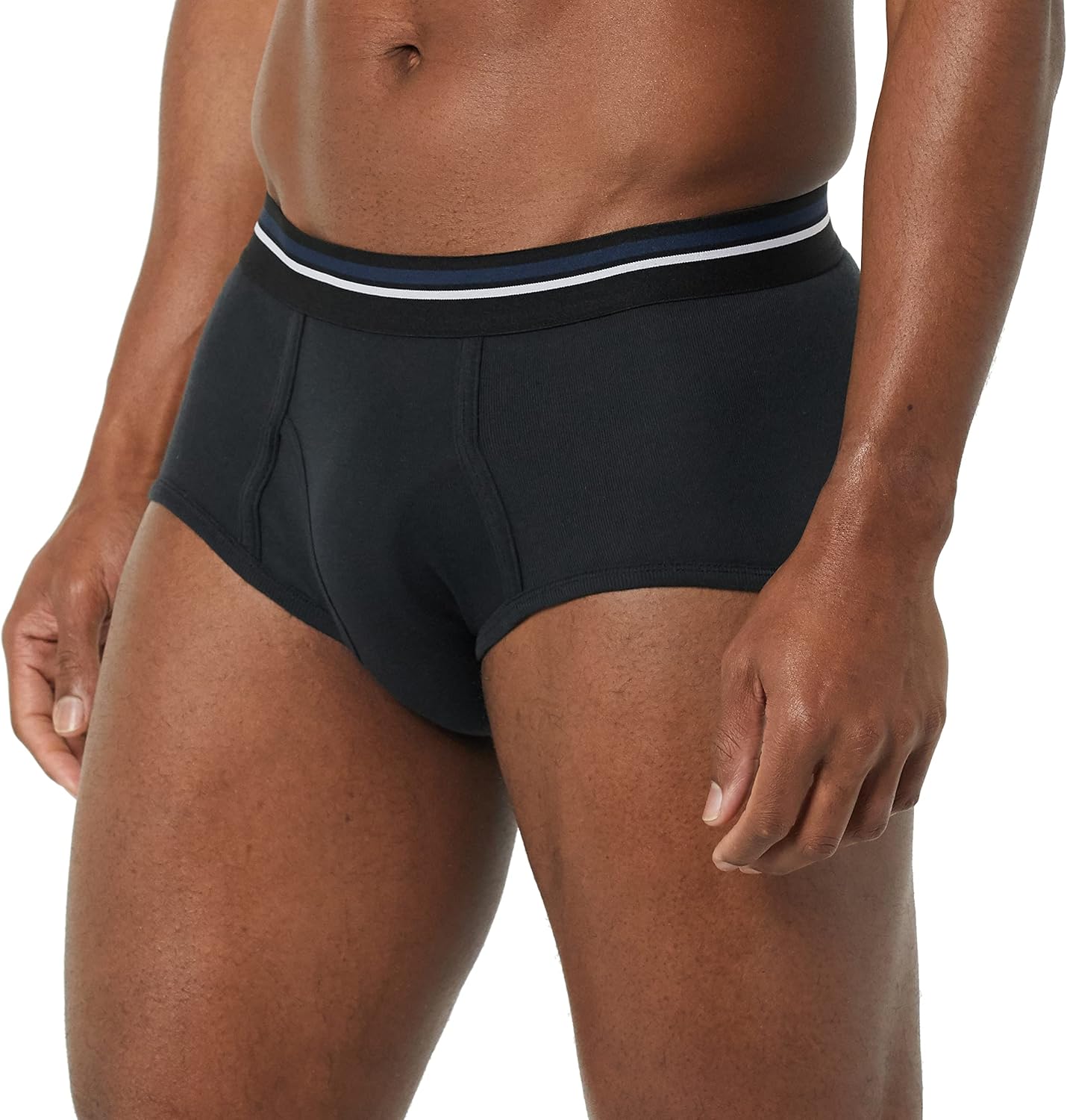 Amazon Essentials Men's Breathable Ribbed Knit Briefs with Elasticized Waistband, Multipacks