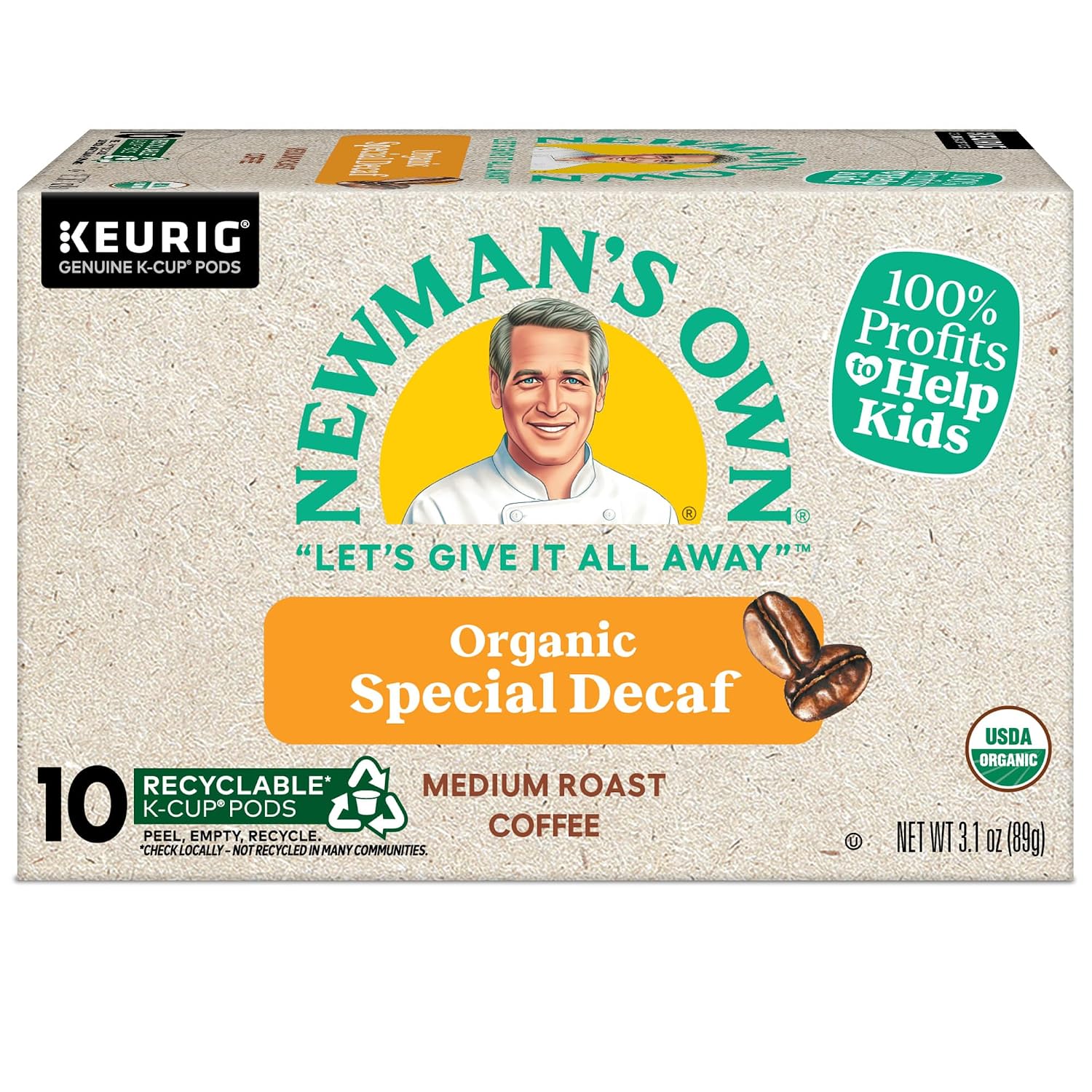 Newman's Own Organics Special Blend Keurig Single-Serve K-Cup Pods, Medium Roast Coffee, 96 Count