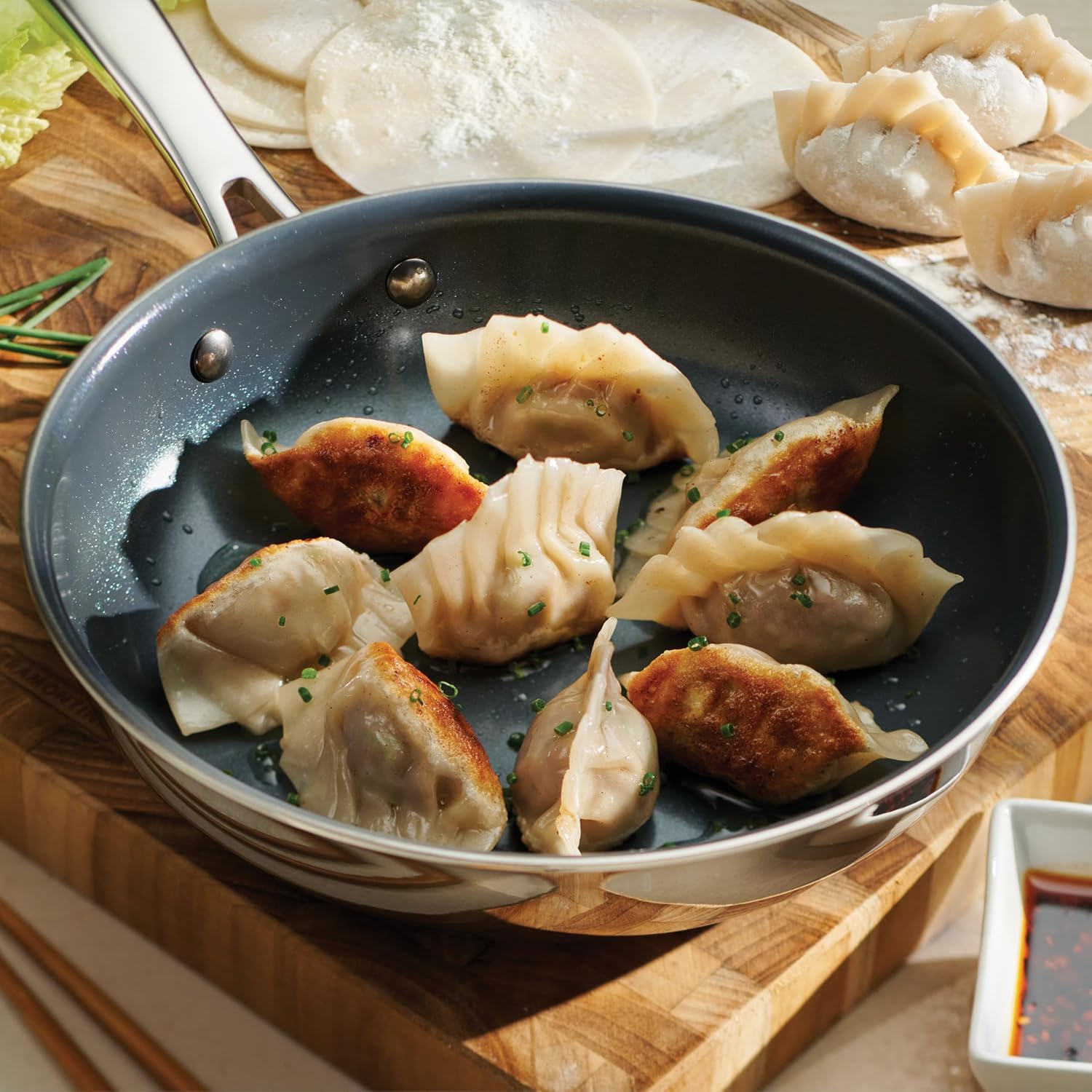 Tramontina Signature Tri-Ply Clad Stainless Steel 12-Inch Large Frying Pan | Induction-Ready Skillet, Dishwasher-Safe, NSF-Certified