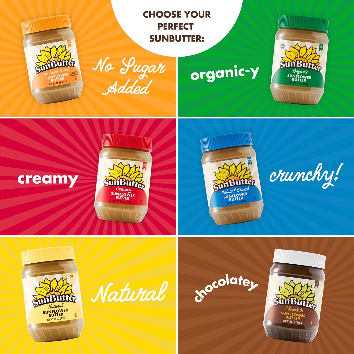 SunButter Original Sunflower Seed Butter, 16 oz Nut-Free Spread with 7g Plant-Based Protein, Roasted Rich & Savory Flavor, Smooth Texture | Vegan, Kosher & Non-GMO