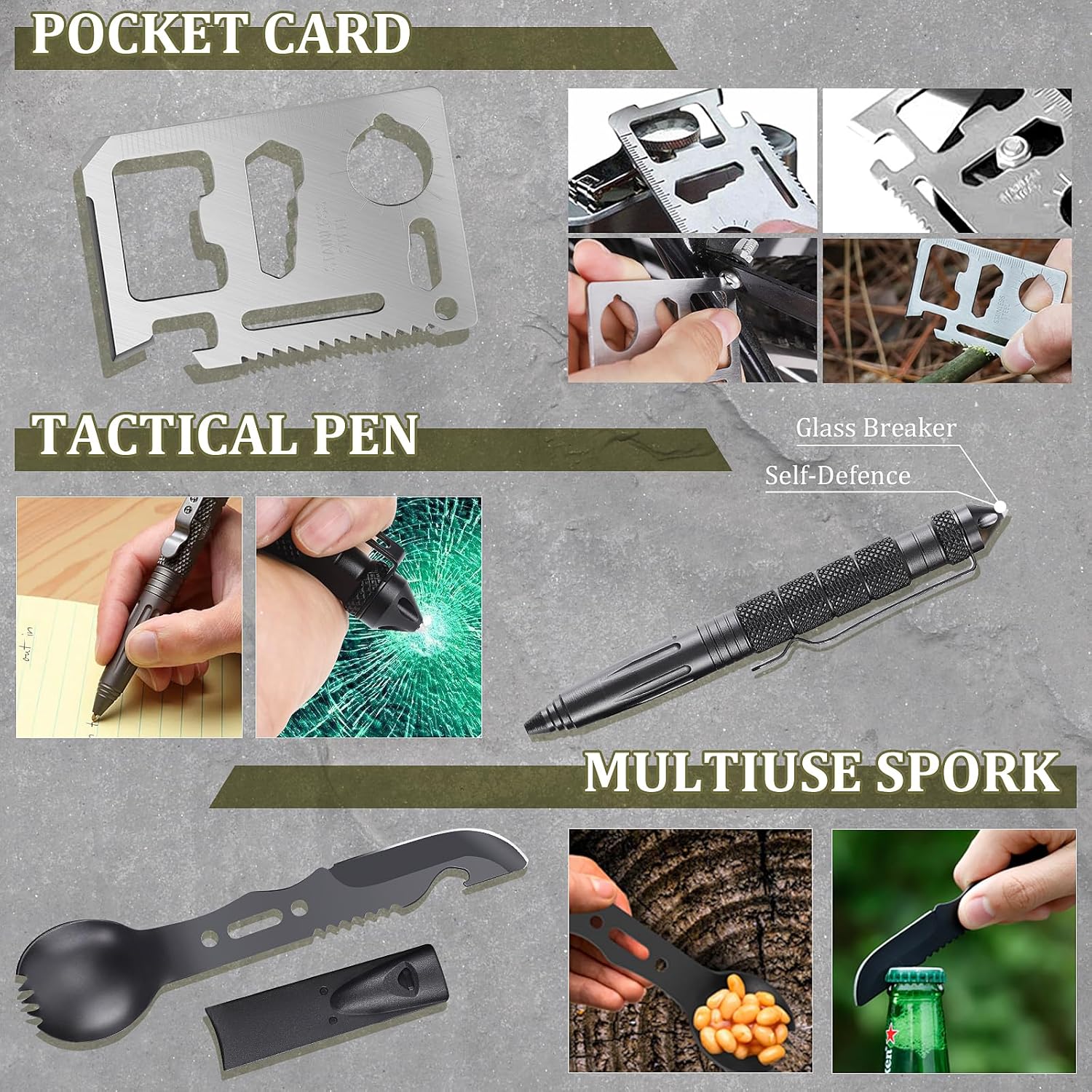 Gifts for Men Fathers Day Dad Husband Boyfriend Him, Survival Kits